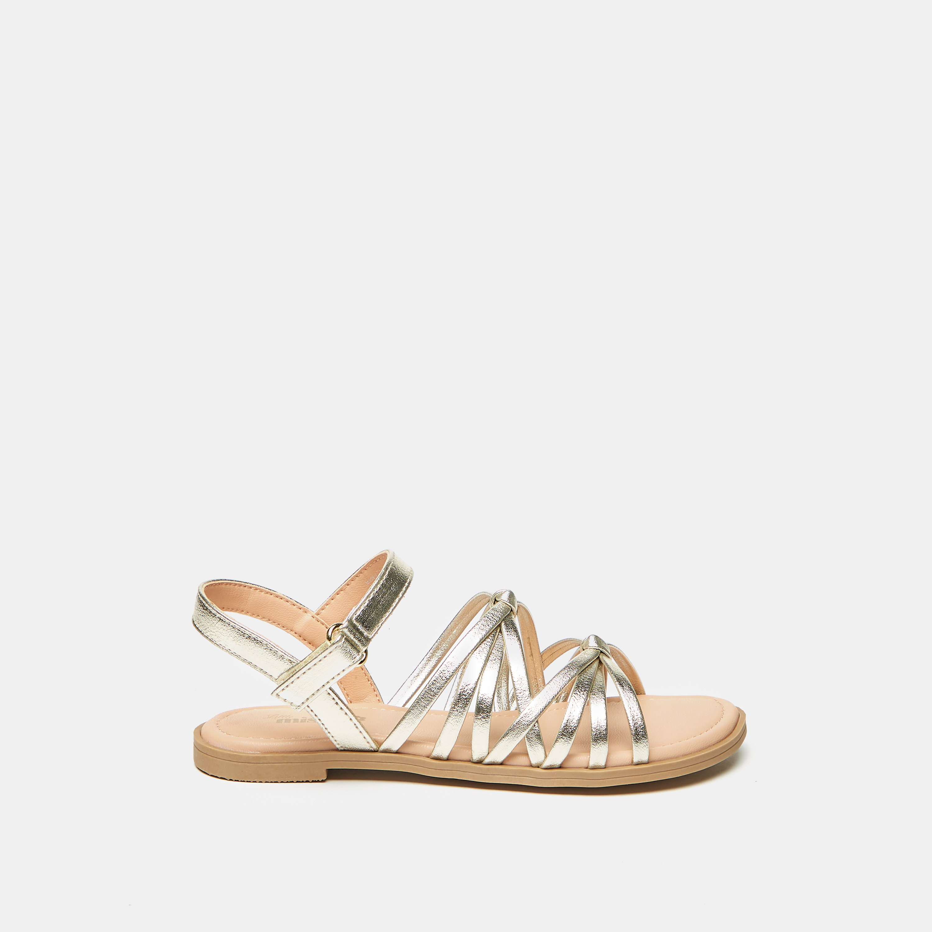 Shop Little Missy Strappy Slip On Sandals with Hook and Loop Closure Online Mothercare Bahrain