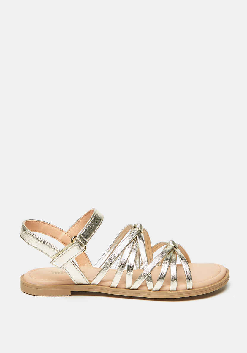 Little Missy Strappy Slip-On Sandals with Hook and Loop Closure-Girl%27s Sandals-image-0
