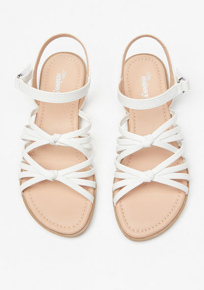 Little Missy Strappy Slip-On Sandals with Hook and Loop Closure-Girl%27s Sandals-image-2