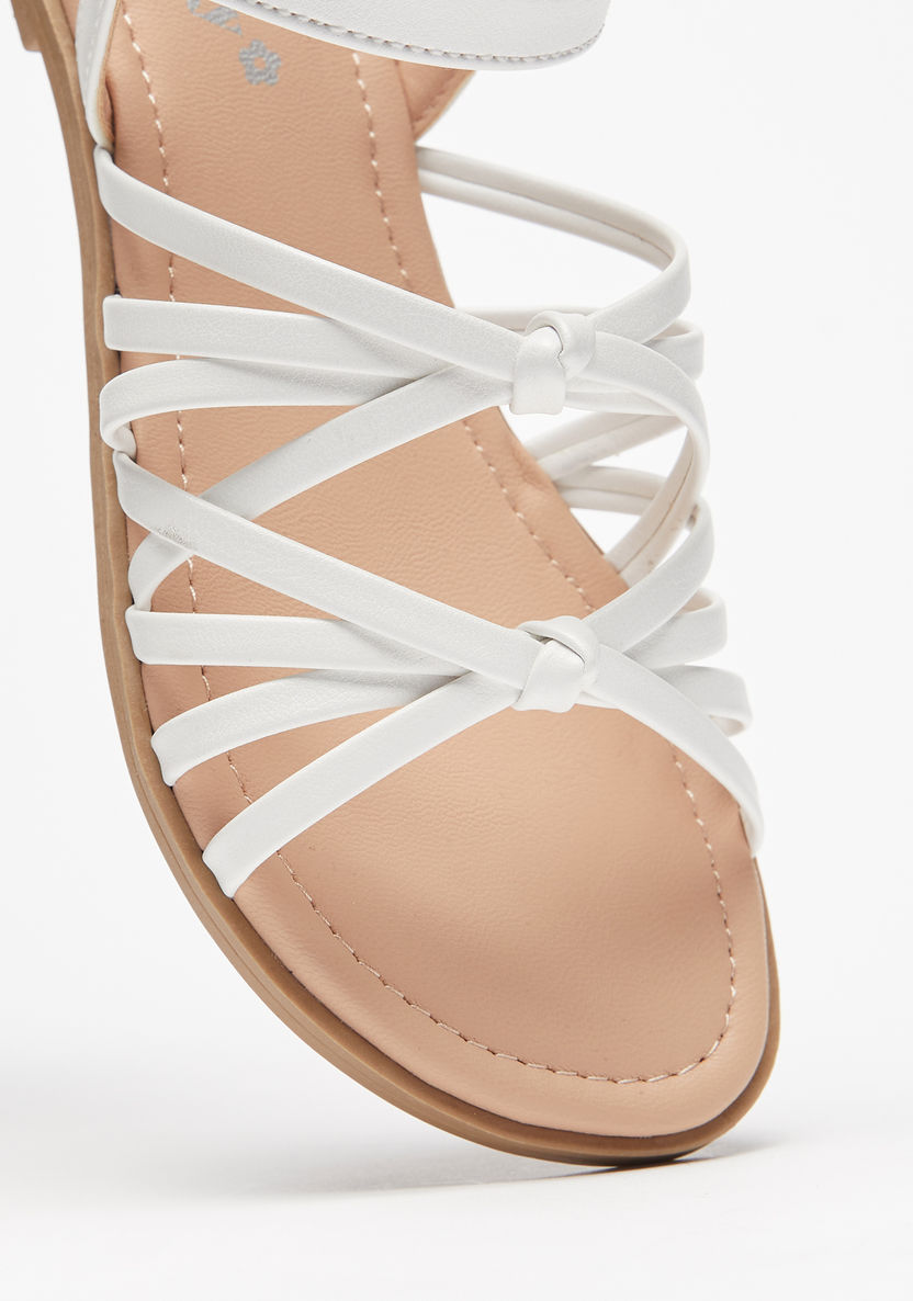 Little Missy Strappy Slip-On Sandals with Hook and Loop Closure-Girl%27s Sandals-image-3