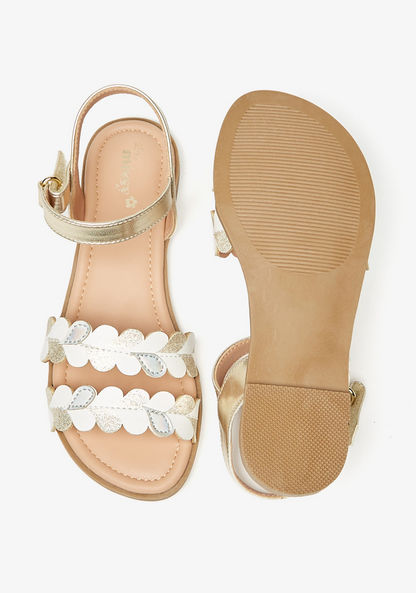 Little Missy Flat Sandals with Hook and Loop Closure
