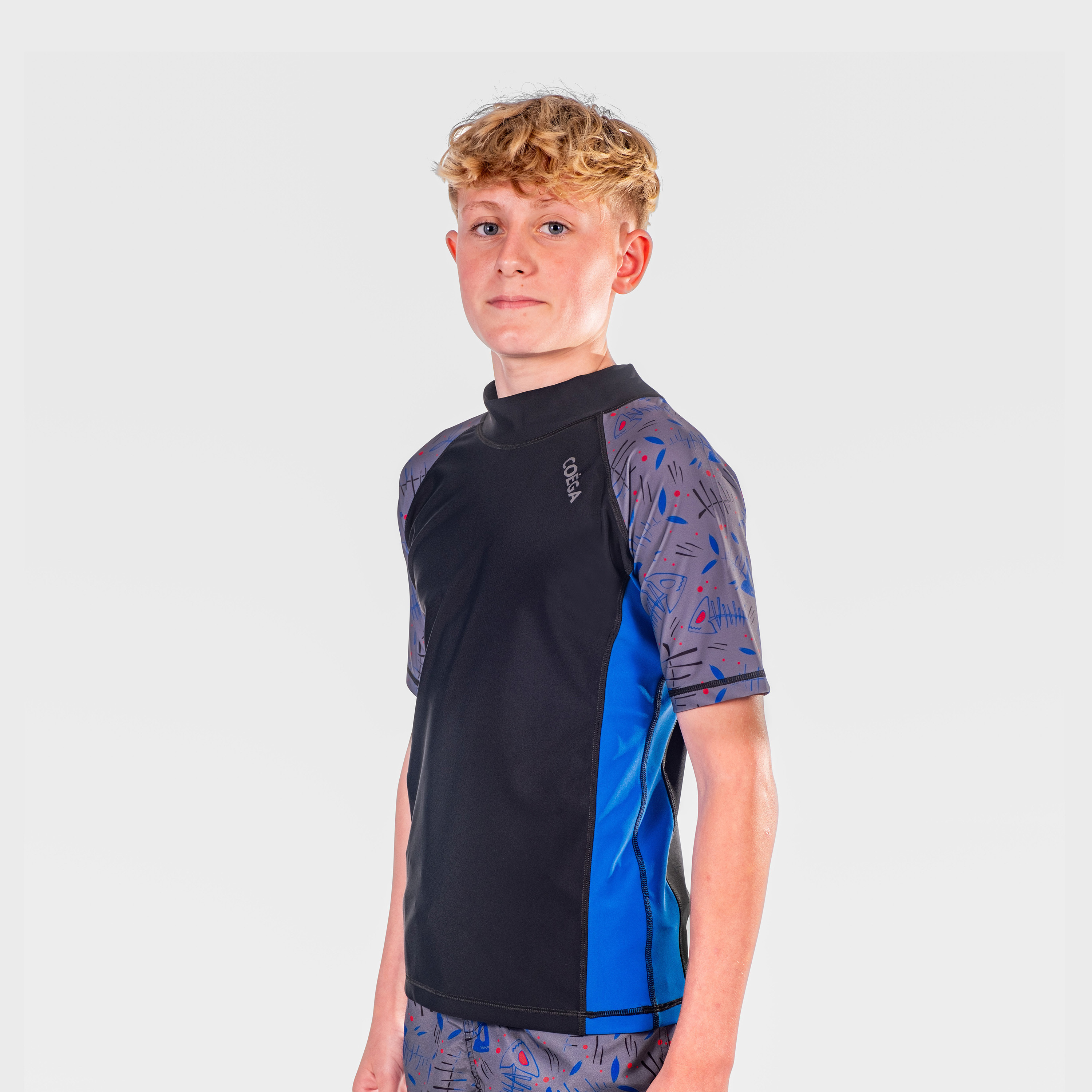 كويغا-  سترة سباحة واقية من الشمس أكمام قصيرة للأولاد-sports-boys-clothing-swimwear-image-3