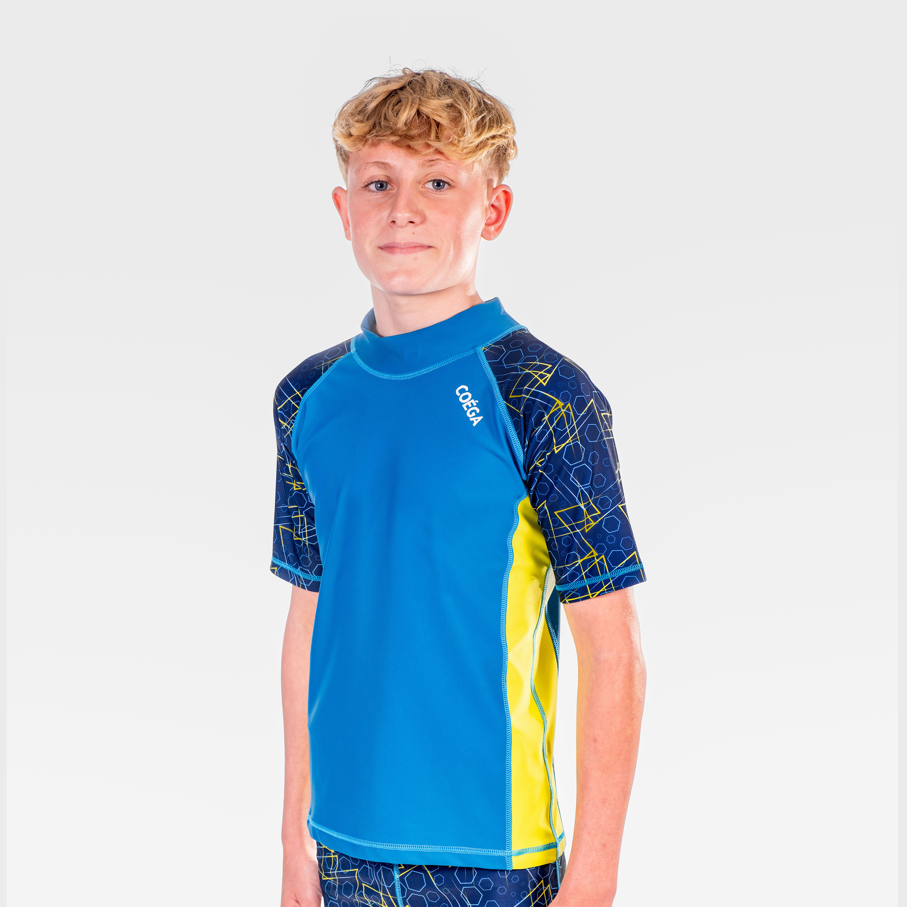 كويغا-  سترة سباحة واقية من الشمس أكمام قصيرة للأولاد-sports-boys-clothing-swimwear-image-1