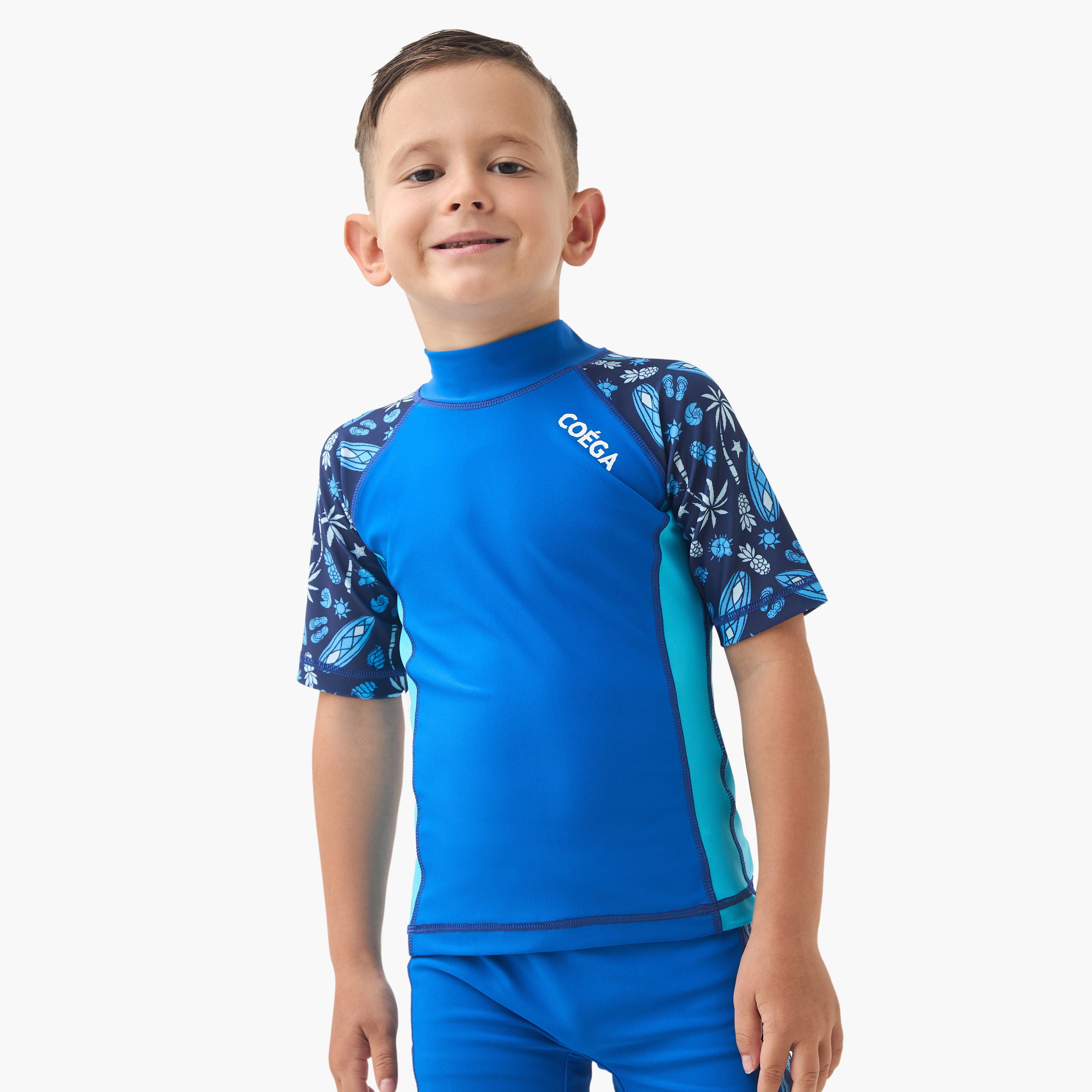 كويغا-  سترة سباحة واقية من الشمس أكمام قصيرة للأولاد-sports-boys-clothing-swimwear-image-1