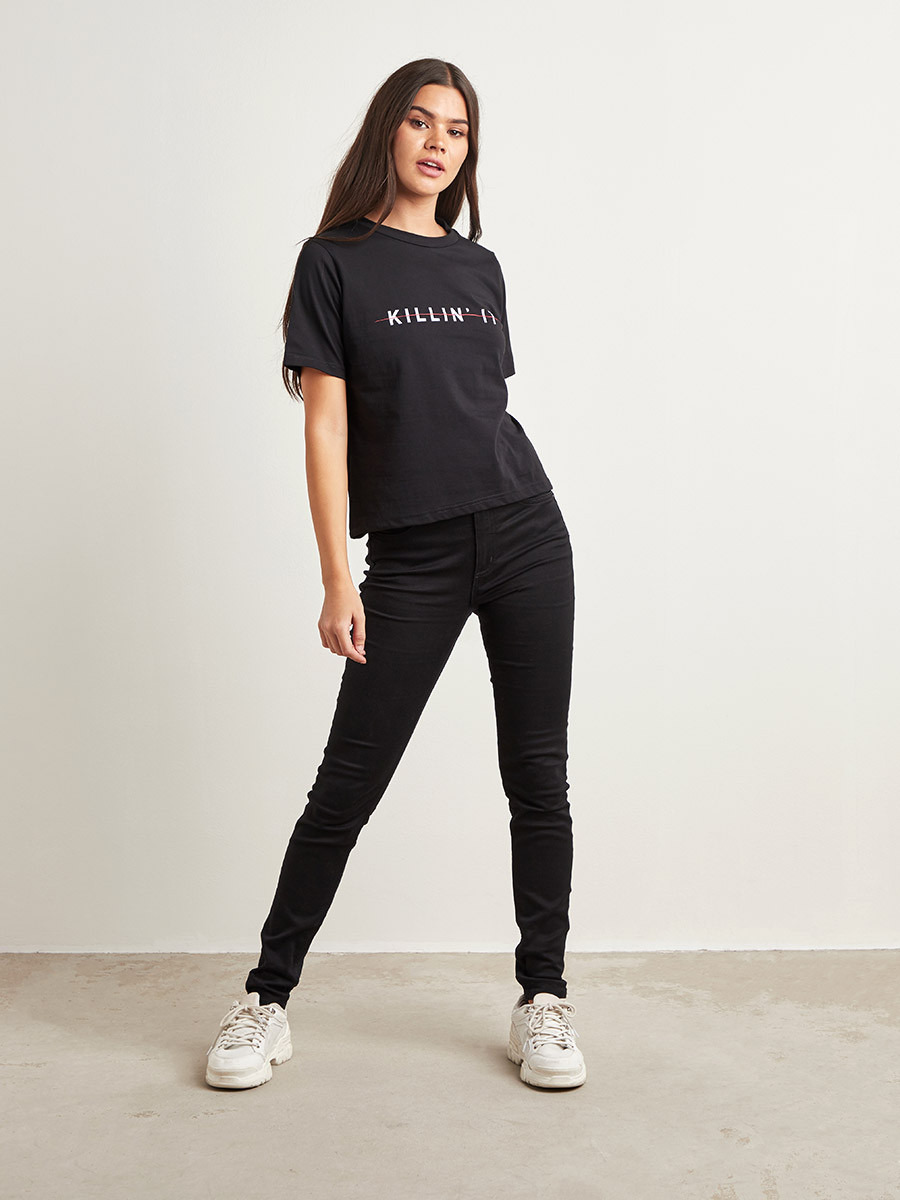تيشيرت مطبوع بأكمام قصيرة من ستايلي-women-clothing-tshirts-image-2