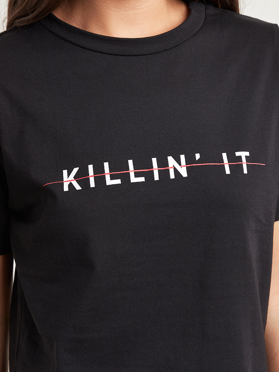 تيشيرت مطبوع بأكمام قصيرة من ستايلي-women-clothing-tshirts-image-3