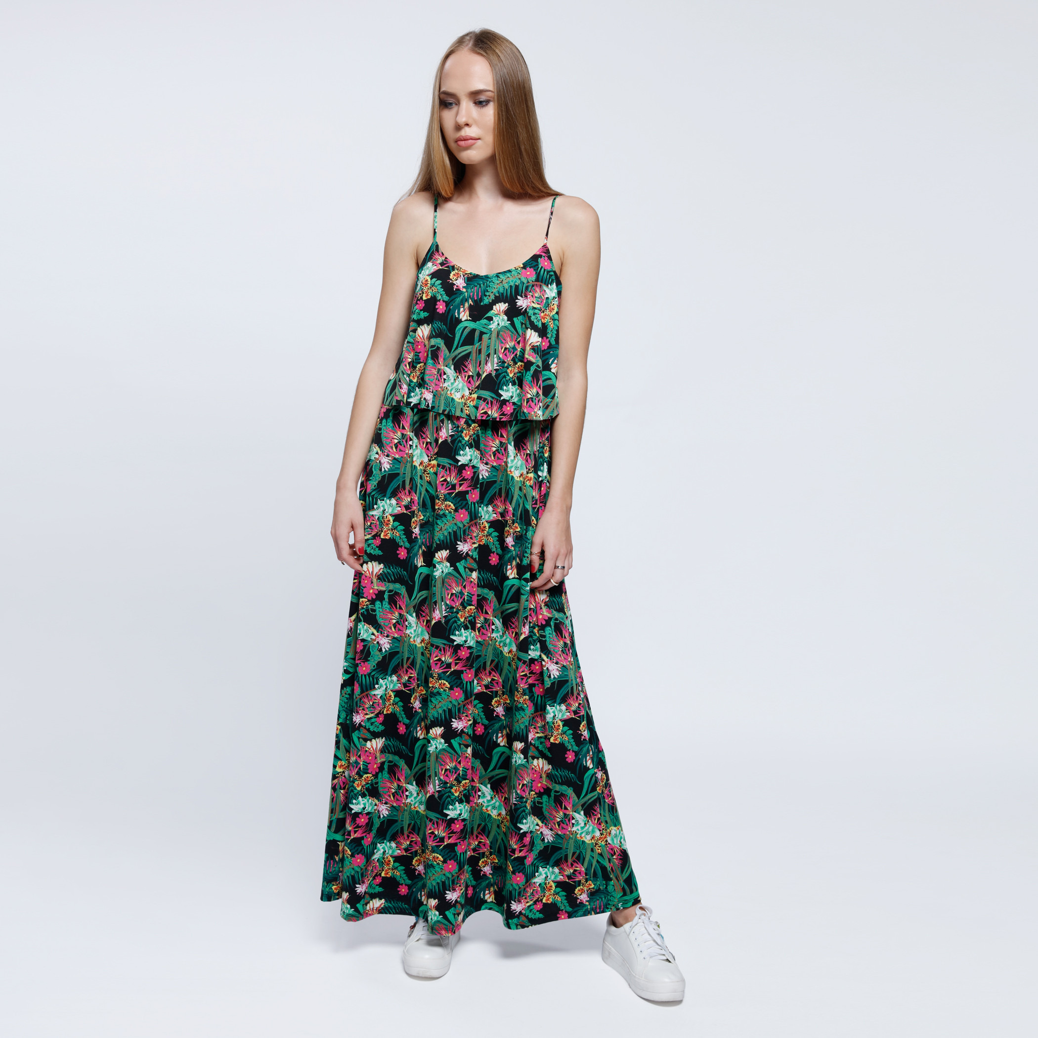 Buy Strappy Double Layer Maxi Dress Splash Bahrain