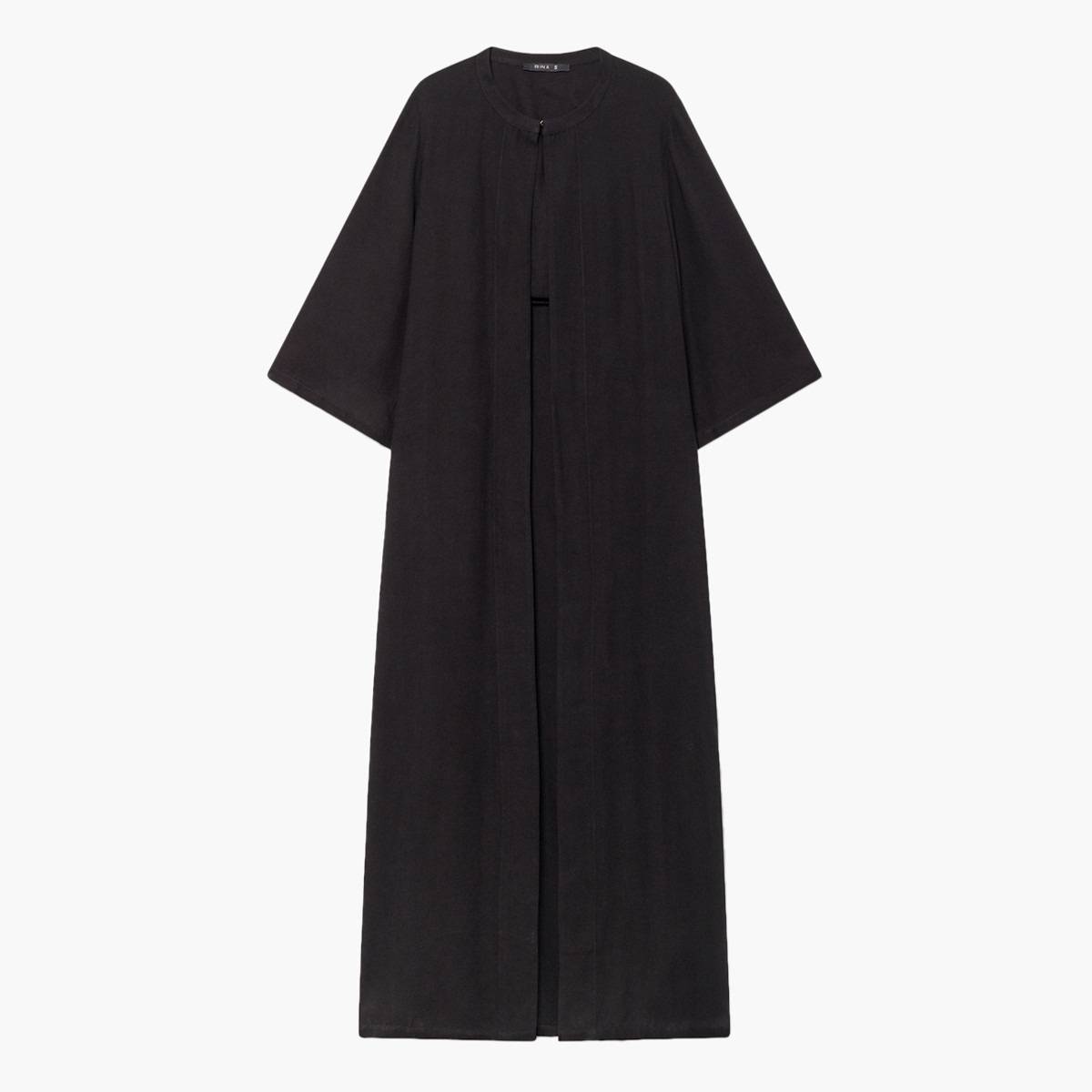 كيمونو سادة بياقة مستديرة وأكمام 3/4 من رينا-women-clothing-dresses-image-1