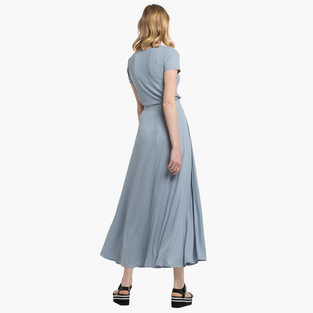 Rina Textured A-line Skirt with Belted Waist-women-clothing-bottoms-skirts-image-4