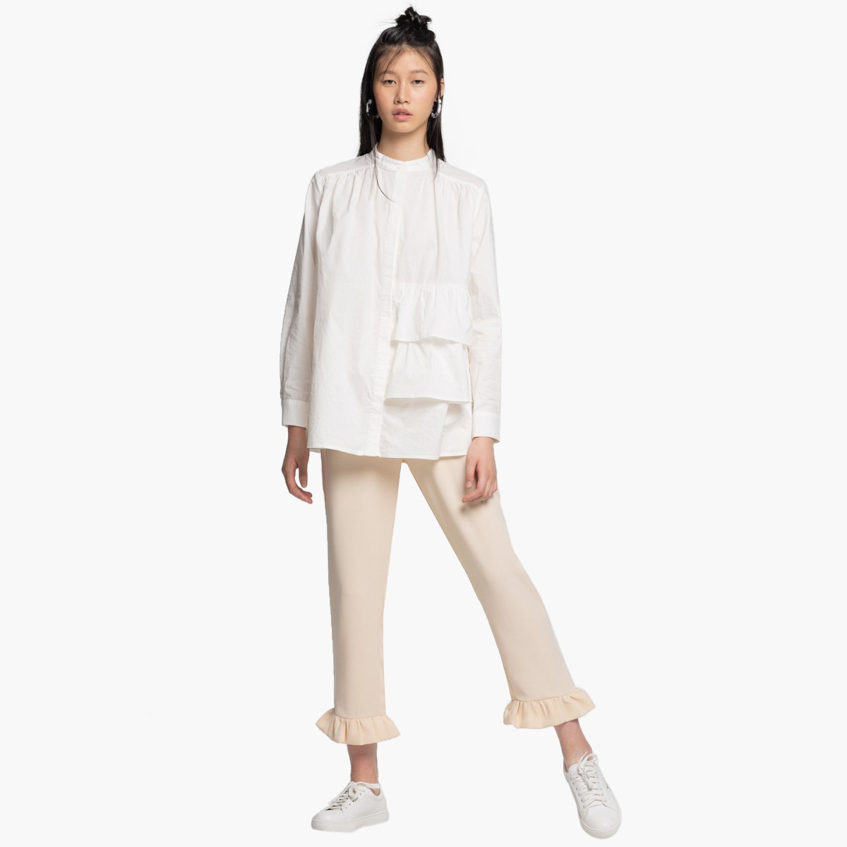 Rina Solid Cropped Pants with Ruffle Detail-women-clothing-bottoms-trousers-image-3
