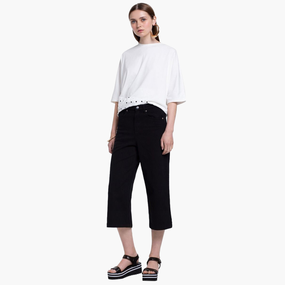 Rina Solid Cropped Pants with Buttoned Waistband-women-clothing-bottoms-jeans-image-2
