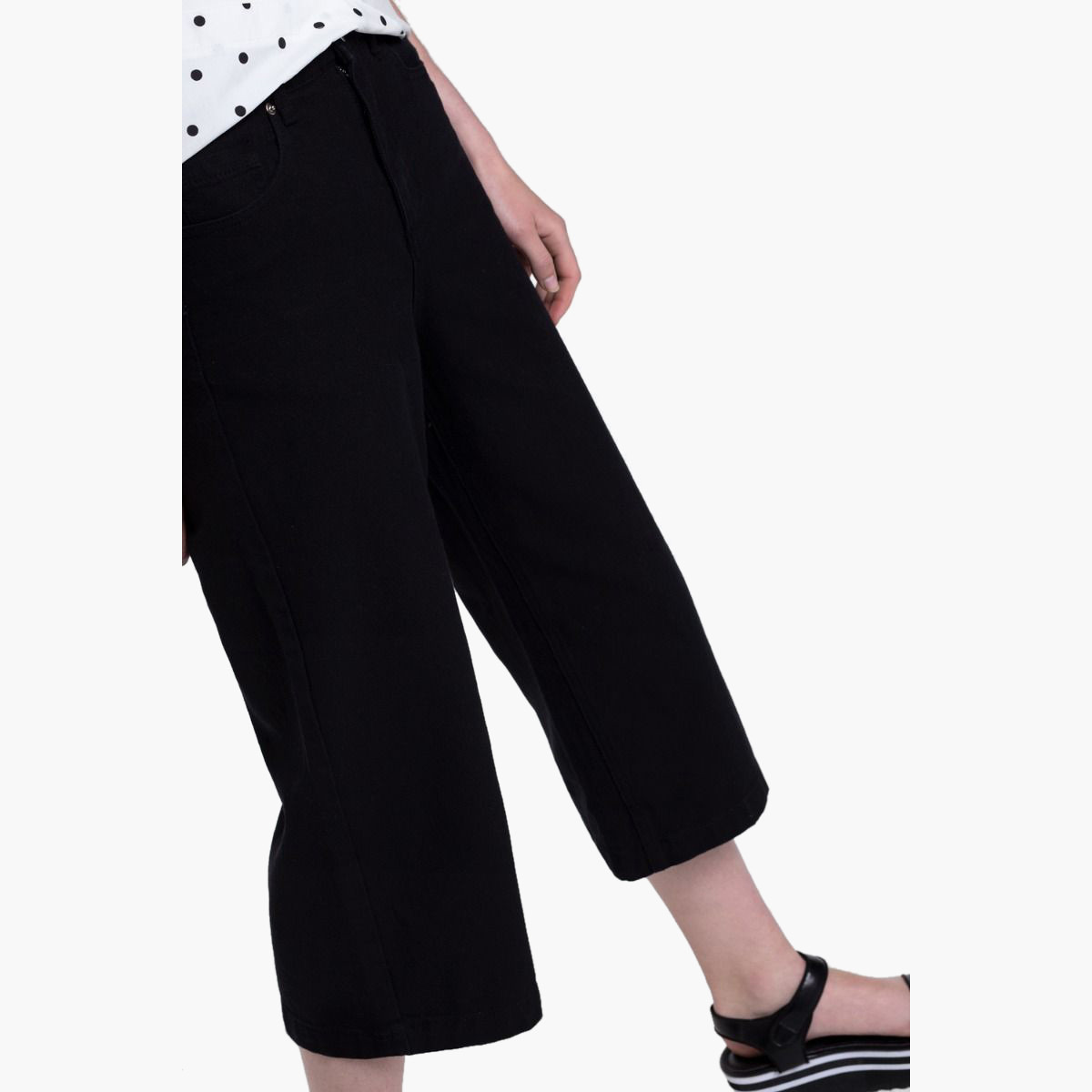 Rina Solid Cropped Pants with Buttoned Waistband-women-clothing-bottoms-jeans-image-3