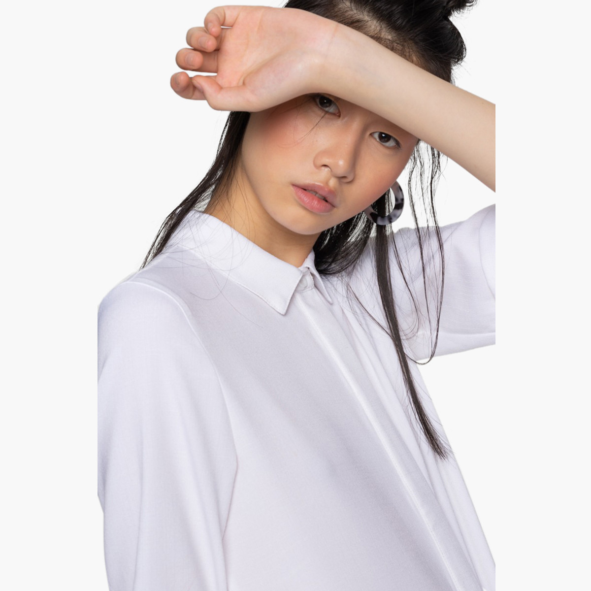 Rina Solid Longline Collared Tunic with Asymmetric Hem-women-clothing-shirtsandblouses-blouses-image-3