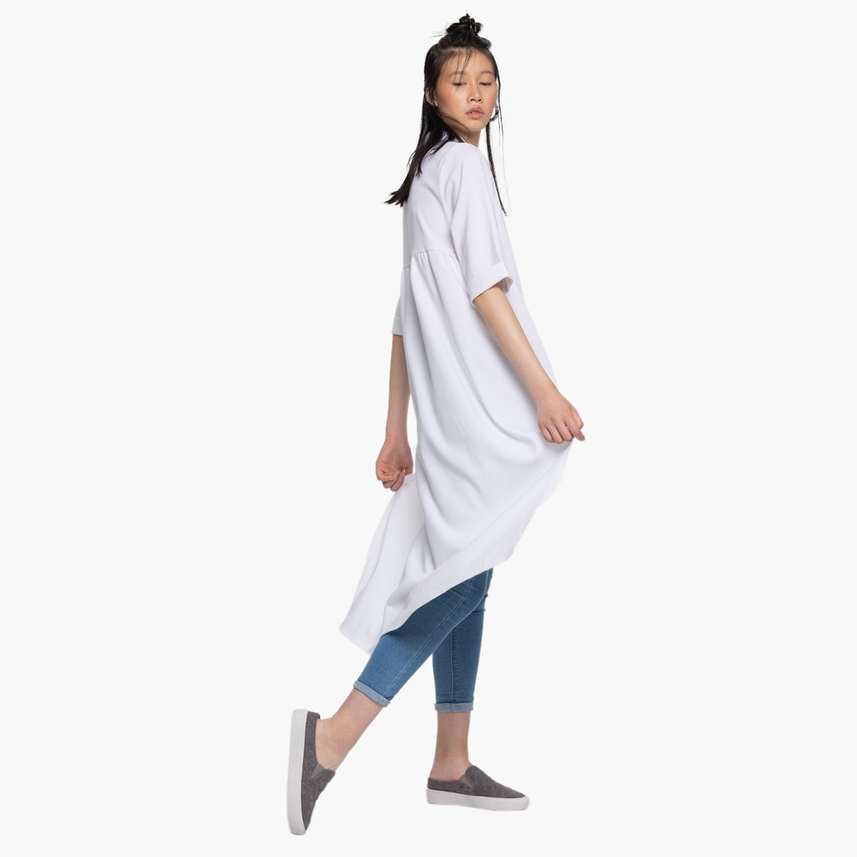 Rina Solid Longline Collared Tunic with Asymmetric Hem-women-clothing-shirtsandblouses-blouses-image-2