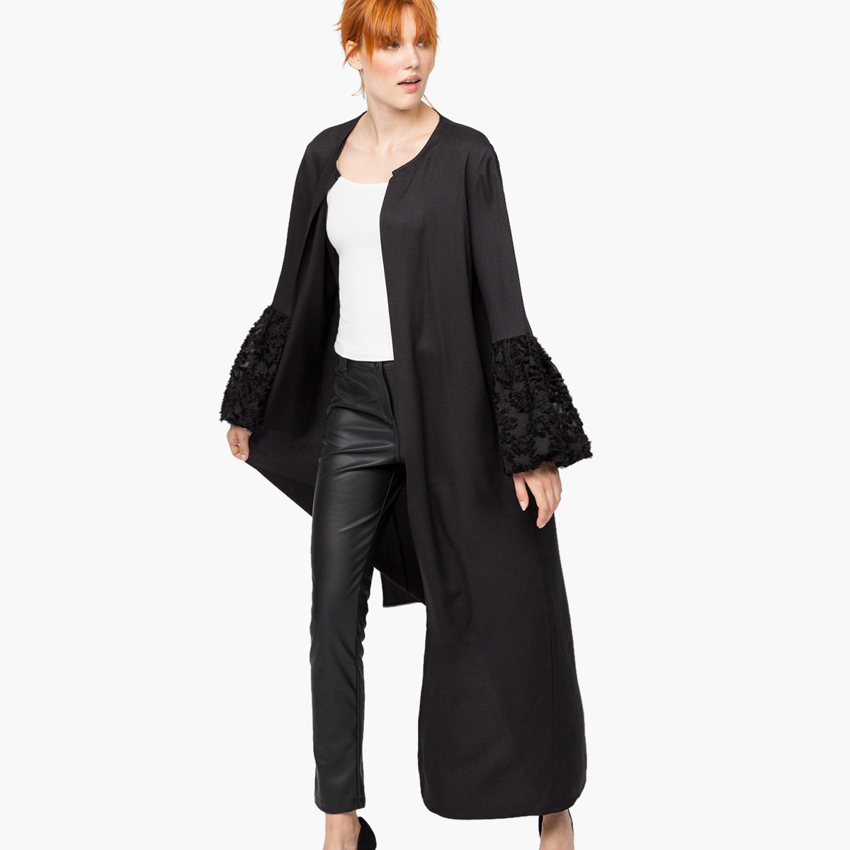 سترة طويلة سادة بأكمام طويلة من رينا-women-clothing-dresses-image-4