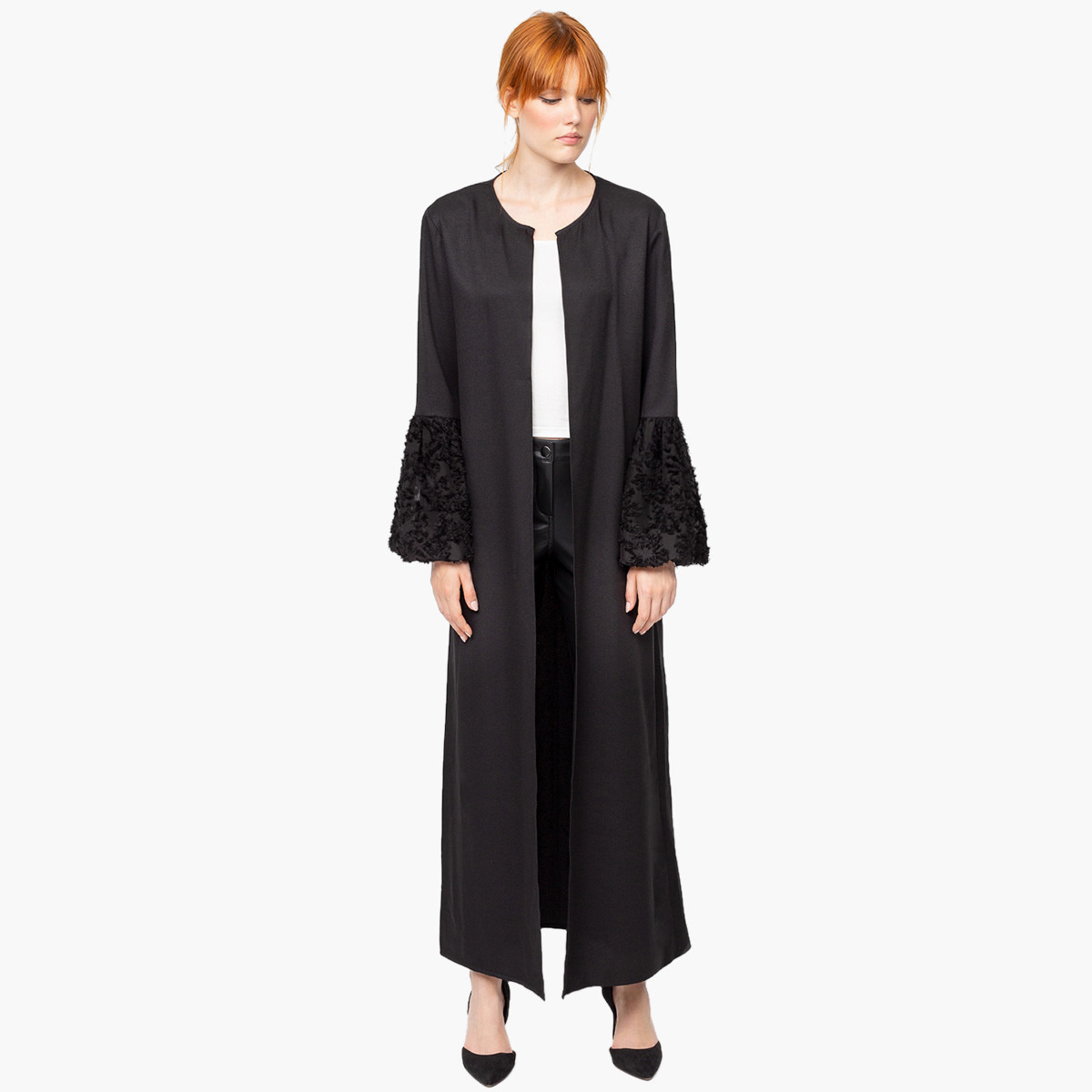 سترة طويلة سادة بأكمام طويلة من رينا-women-clothing-dresses-image-3