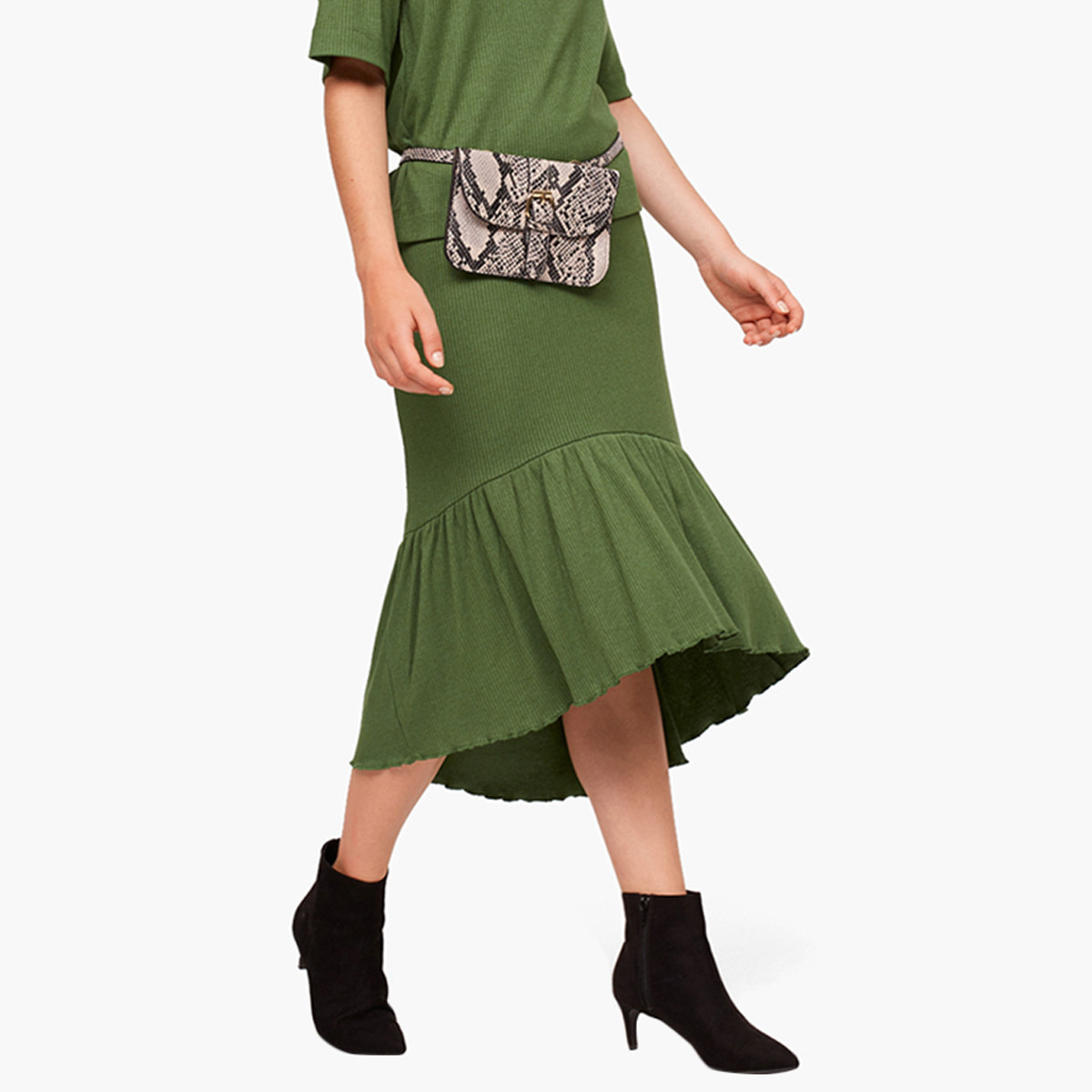 تنّورة واسعة بارزة الملمس بتفاصيل كشكشة من رينا-women-clothing-bottoms-skirts-image-5