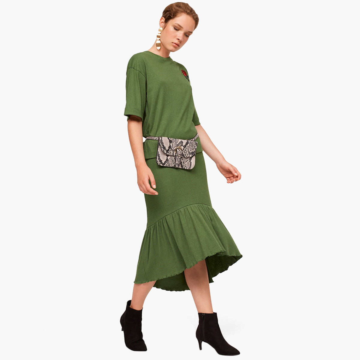 تنّورة واسعة بارزة الملمس بتفاصيل كشكشة من رينا-women-clothing-bottoms-skirts-image-6