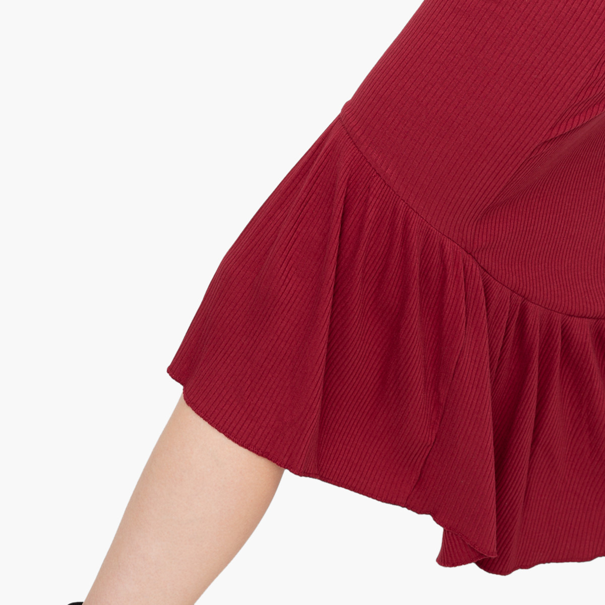 تنّورة واسعة بارزة الملمس بتفاصيل كشكشة من رينا-women-clothing-bottoms-skirts-image-3