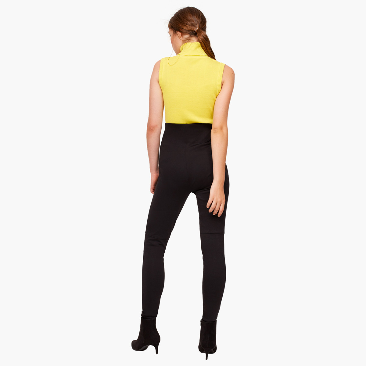 Rina Solid High Waist Leggings with Button Embellishments-women-clothing-bottoms-leggings-image-4