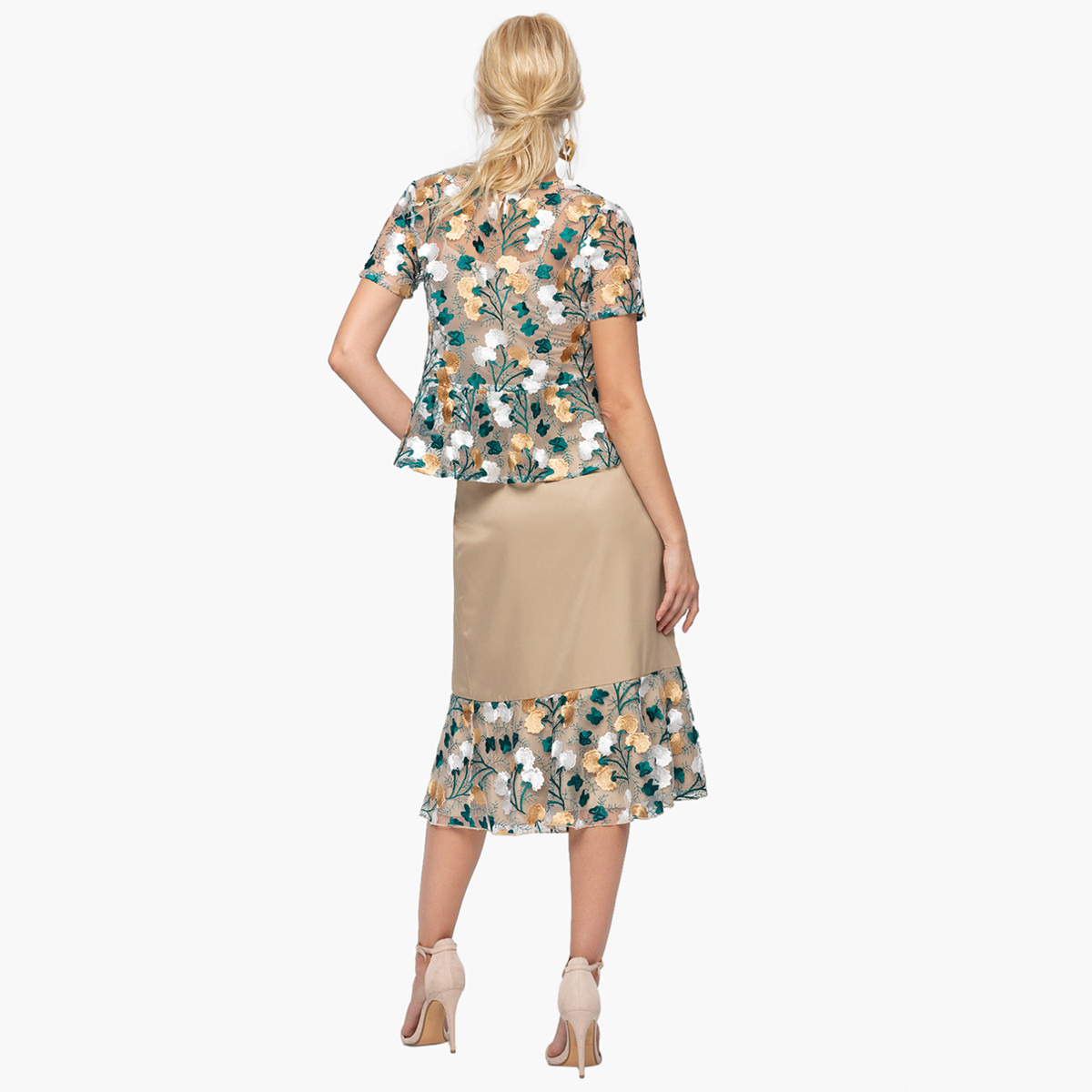 تنوّرة إيه لاين مطرّزة وخصر مطّاطي من رينا-women-clothing-bottoms-skirts-image-4