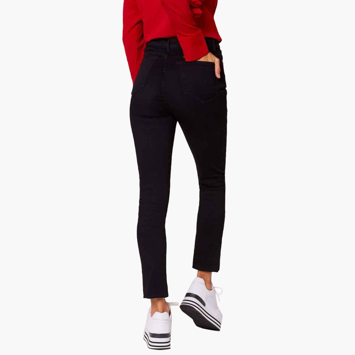 بنطلون ضيق بطول الكاحل بتفاصيل شريط و جيوب من رينا-women-clothing-bottoms-leggings-image-2