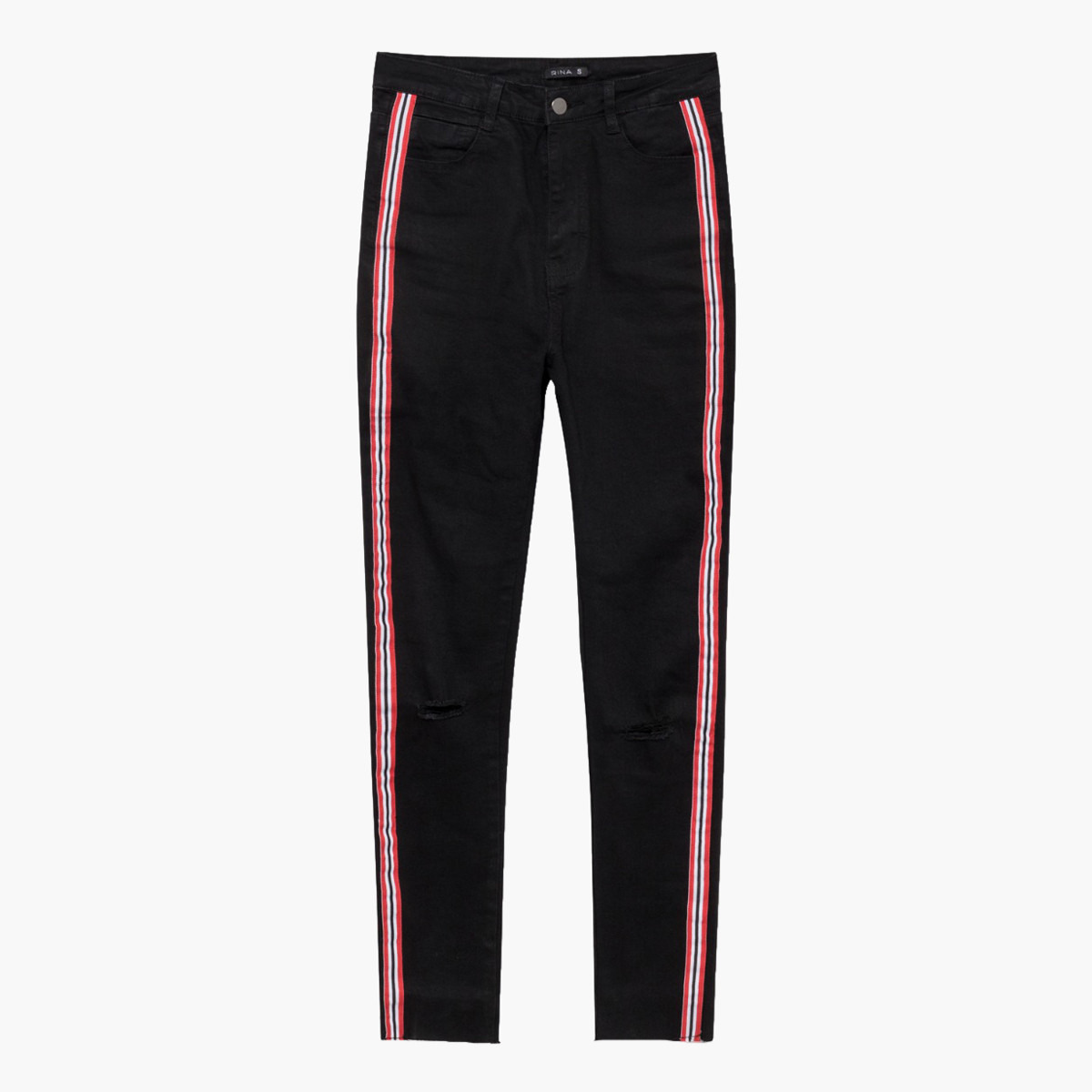 بنطلون ضيق بطول الكاحل بتفاصيل شريط و جيوب من رينا-women-clothing-bottoms-leggings-image-4