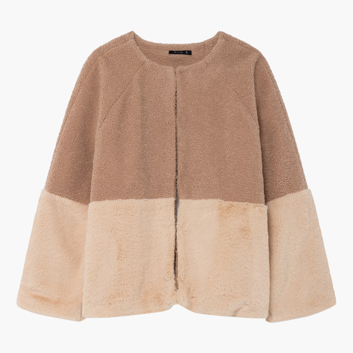 جاكيت صوف بارز الملمس بلونين من رينا-women-winterwear-coatsandjackets-jackets-image-4