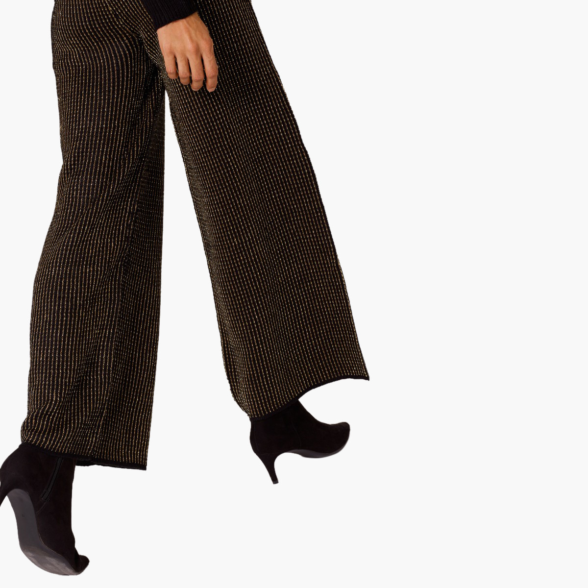 بنطلون بلازو ميتاليك بخصر مطاطي مضلع من رينا-women-clothing-bottoms-trousers-image-4