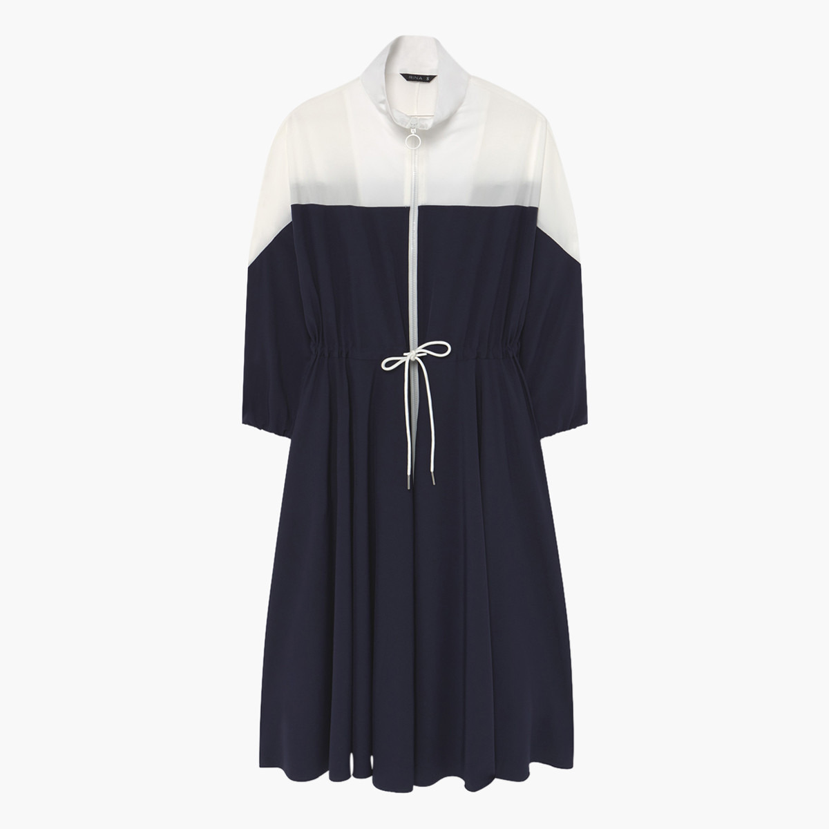 فستان ميدي قوالب ملوّنة بسحّاب إغلاق ورباط من رينا-women-clothing-dresses-image-4