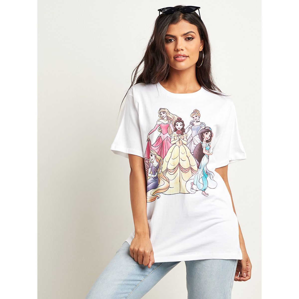 Styli Disney Princess Squad Printed Oversized T-shirt-women-clothing-tshirts-image-3