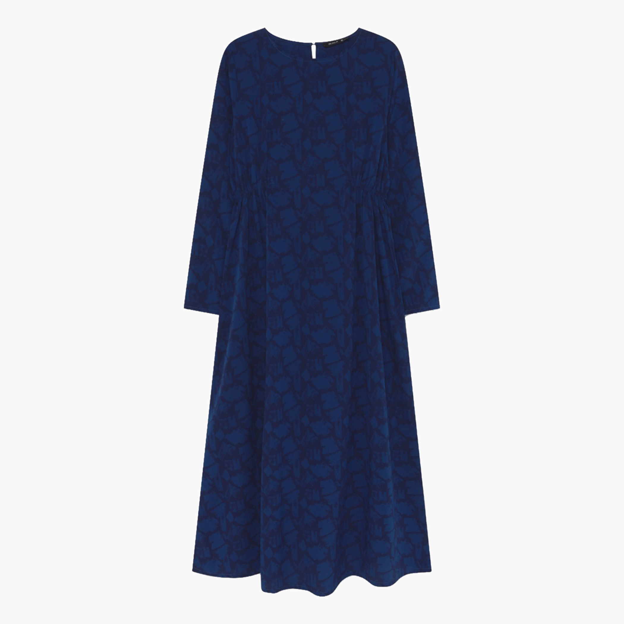 فستان إيه لاين ماكسي بطبعات وتفاصيل كسرات من رينا-women-clothing-dresses-image-4