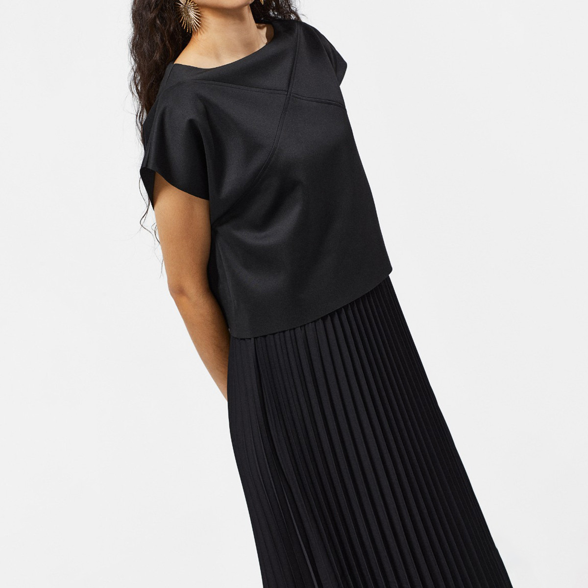 Rina Textured Maxi A-line Dress with Short Sleeves-women-clothing-dresses-image-2
