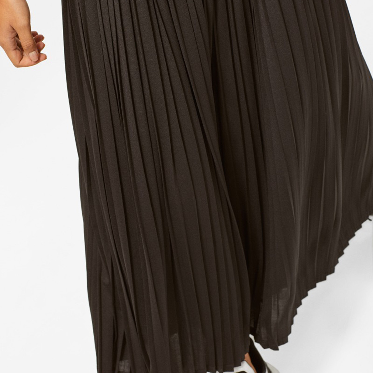 تنورة إيه لاين بخصر متوسط الارتفاع وثنيات من رينا-women-clothing-bottoms-skirts-image-3