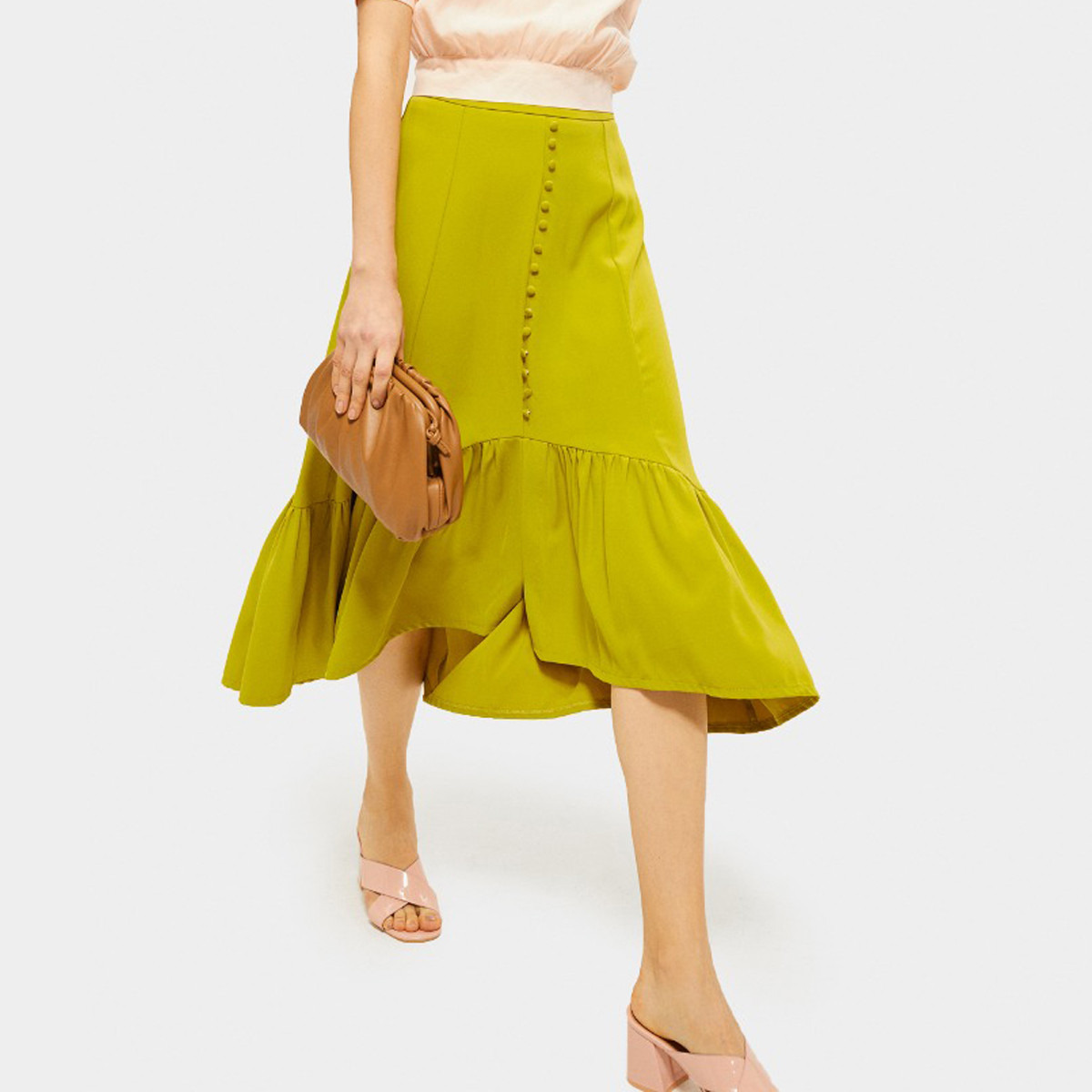 Rina Solid Mid-Rise A-Line Skirt with Ruffles-women-clothing-bottoms-skirts-image-1