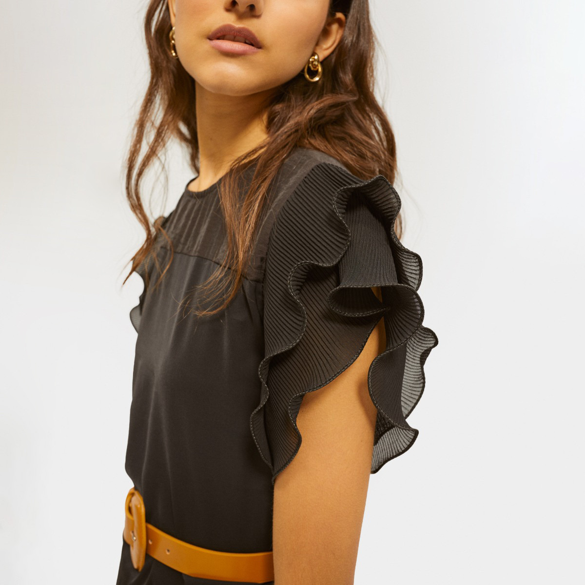 Rina Solid Crew Neck Top with Cap Sleeves-women-clothing-shirtsandblouses-blouses-image-2