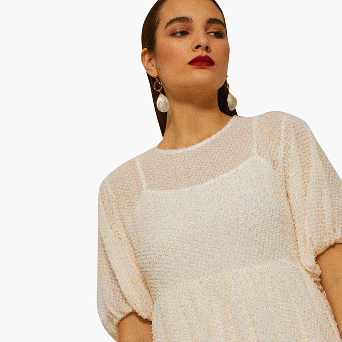 Rina Textured Midi A-line Dress with Short Sleeves-women-clothing-dresses-image-2