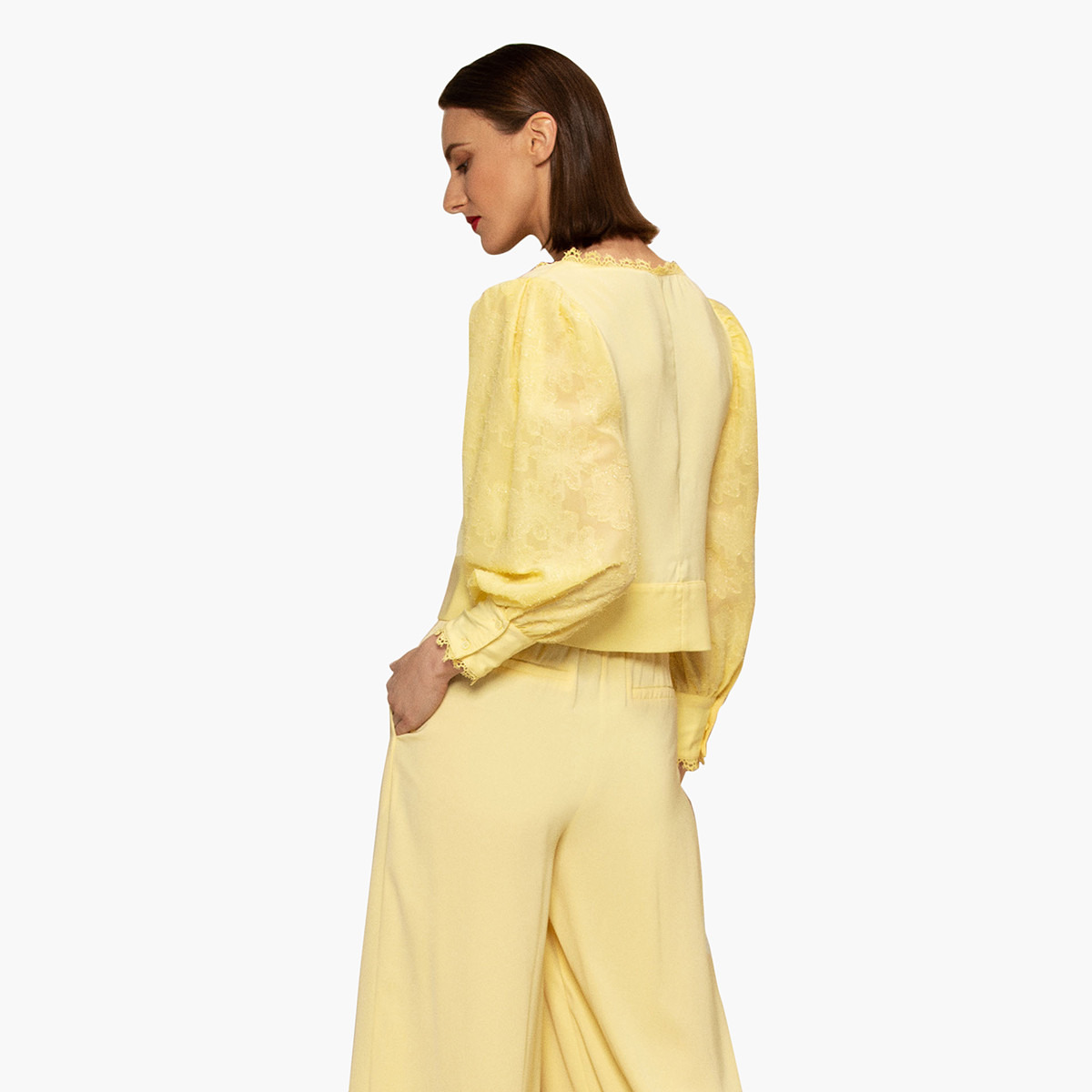 Rina Textured Square Neck Top with Puff Sleeves-women-clothing-shirtsandblouses-blouses-image-2