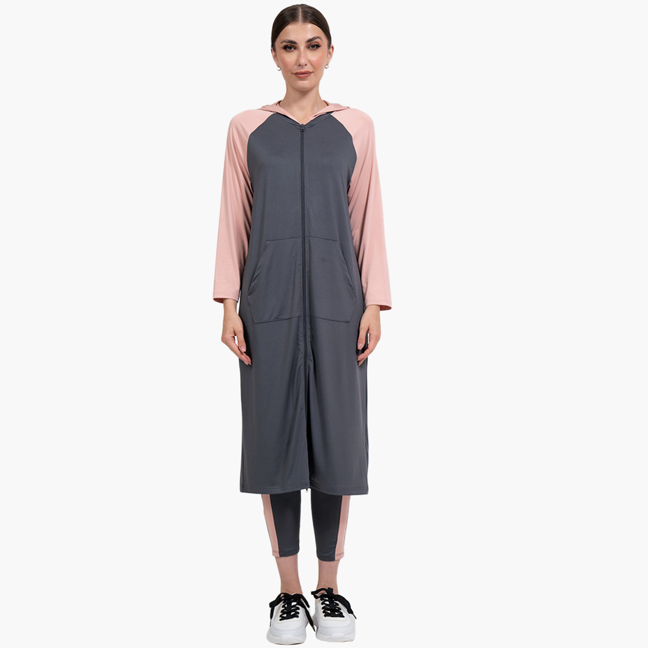 رينا  رمادي متوسط الطول فستان-women-clothing-dresses-image-1