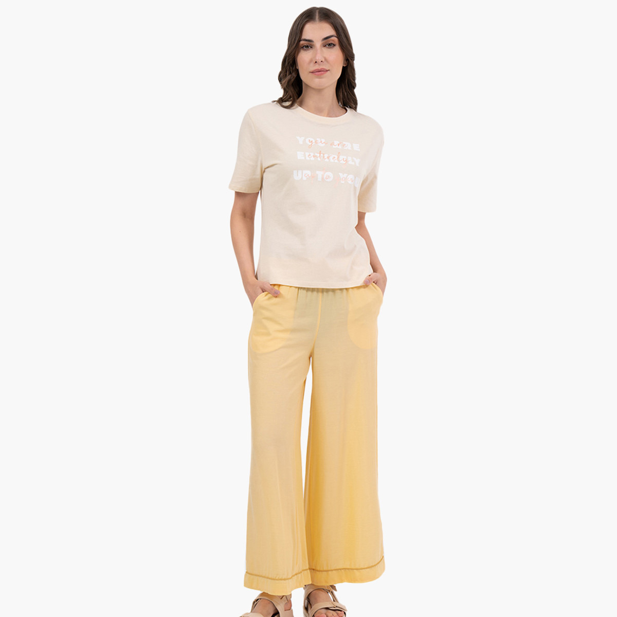 رينا  اللون البيج تي شيرت-women-clothing-tshirts-image-1