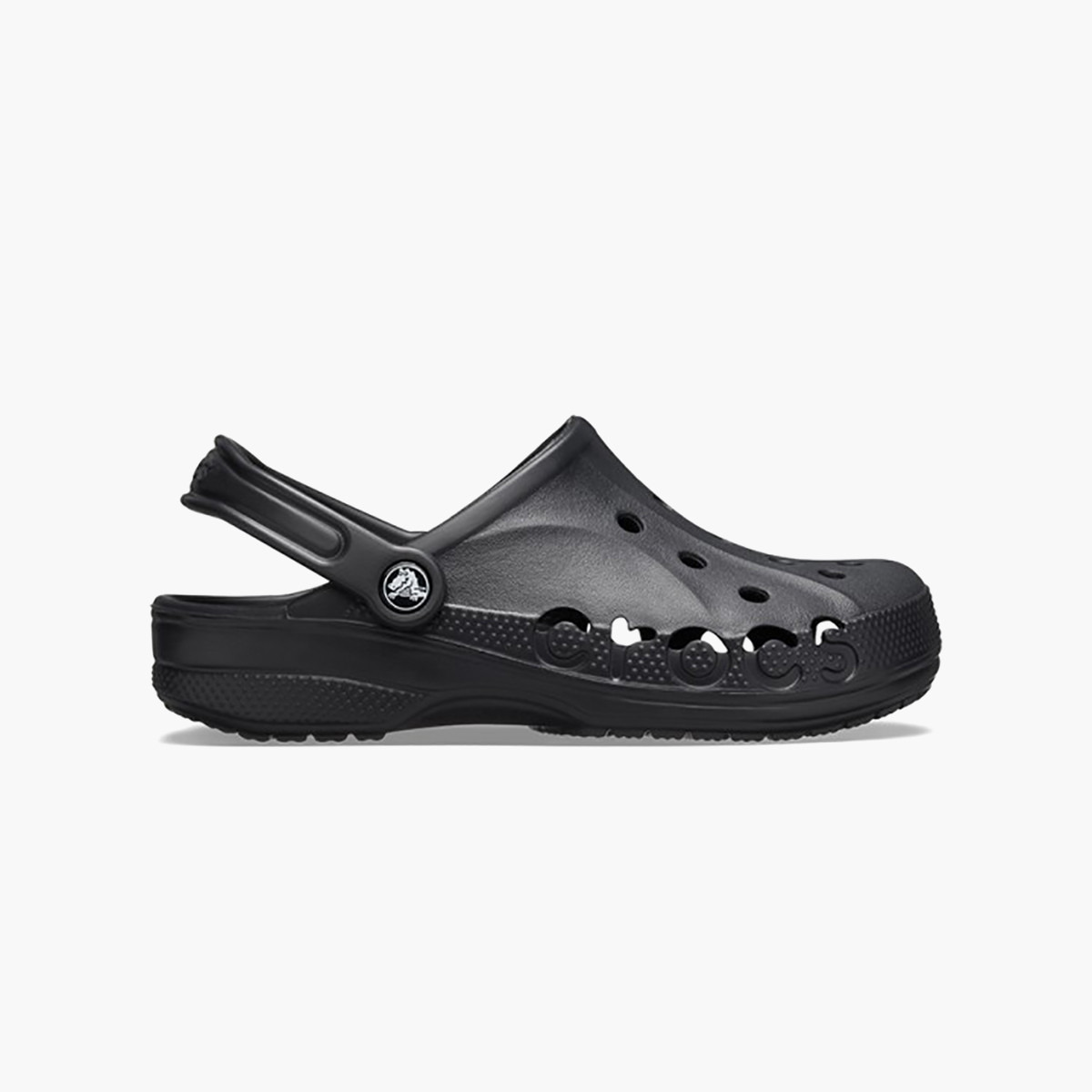 Crocs Unisex Black Round Toe Cut Out Detail Baya Clogs-women-shoes-sandals-flats-image-3