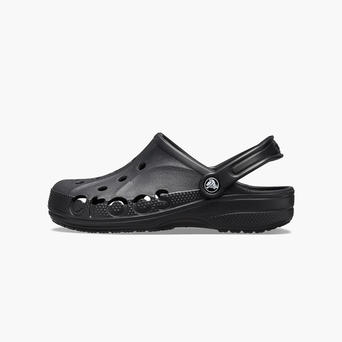 Crocs Unisex Black Round Toe Cut Out Detail Baya Clogs-women-shoes-sandals-flats-image-4