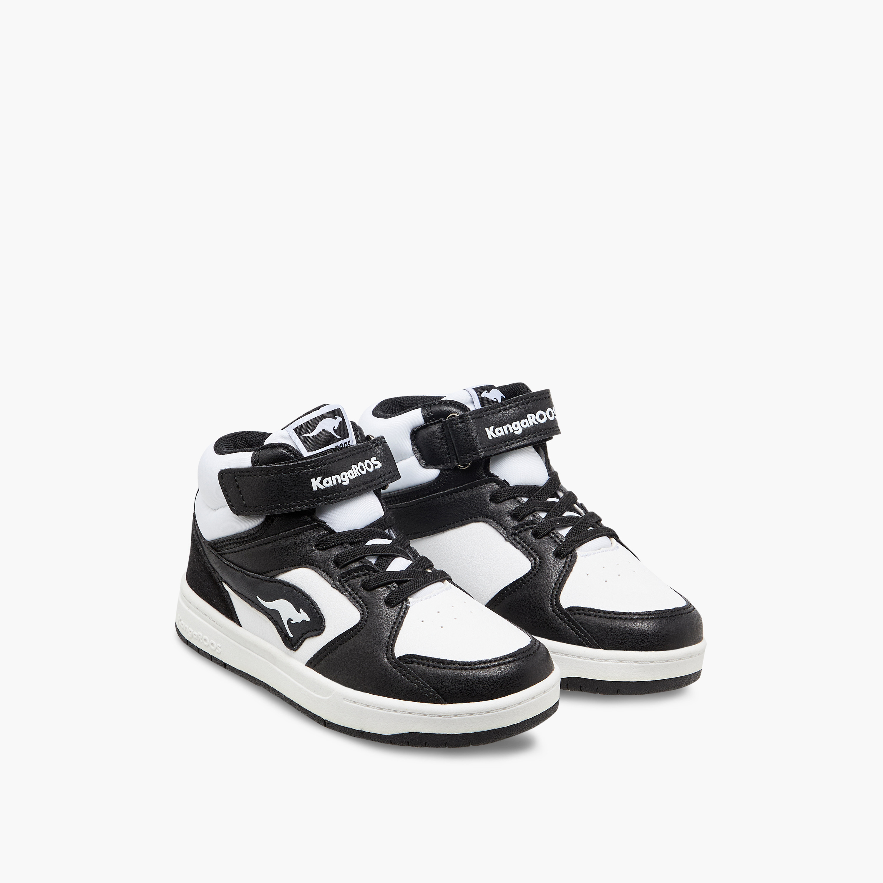 KangaROOS Boys' Colourblock High Top Sneakers with Hook and Loop Closure-boys-shoes-sneakers-image-6