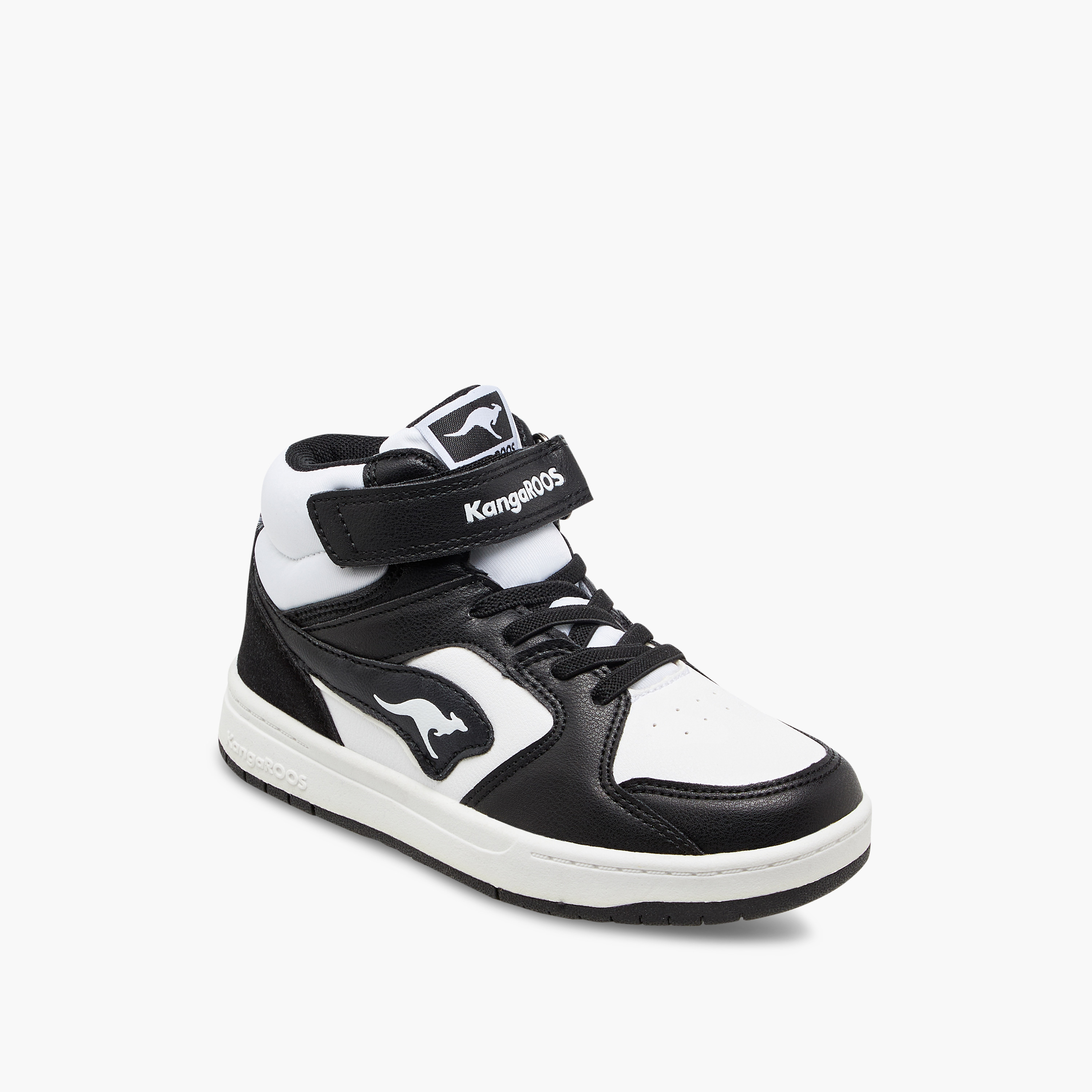 KangaROOS Boys' Colourblock High Top Sneakers with Hook and Loop Closure-boys-shoes-sneakers-image-2