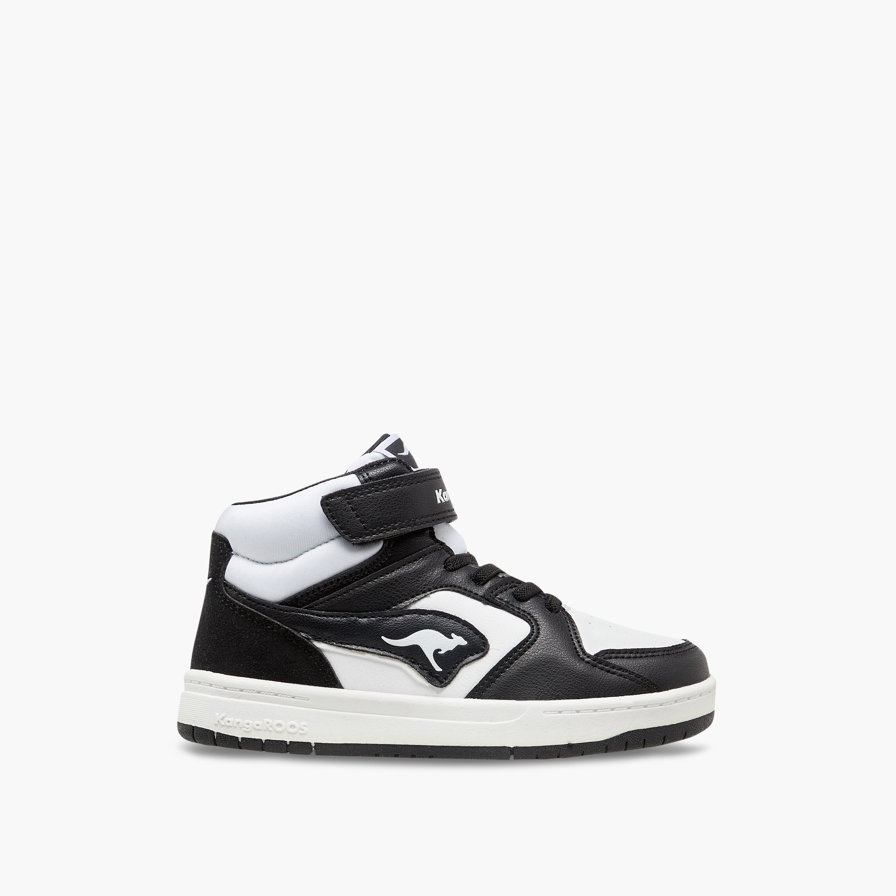 KangaROOS Boys' Colourblock High Top Sneakers with Hook and Loop Closure-boys-shoes-sneakers-image-3