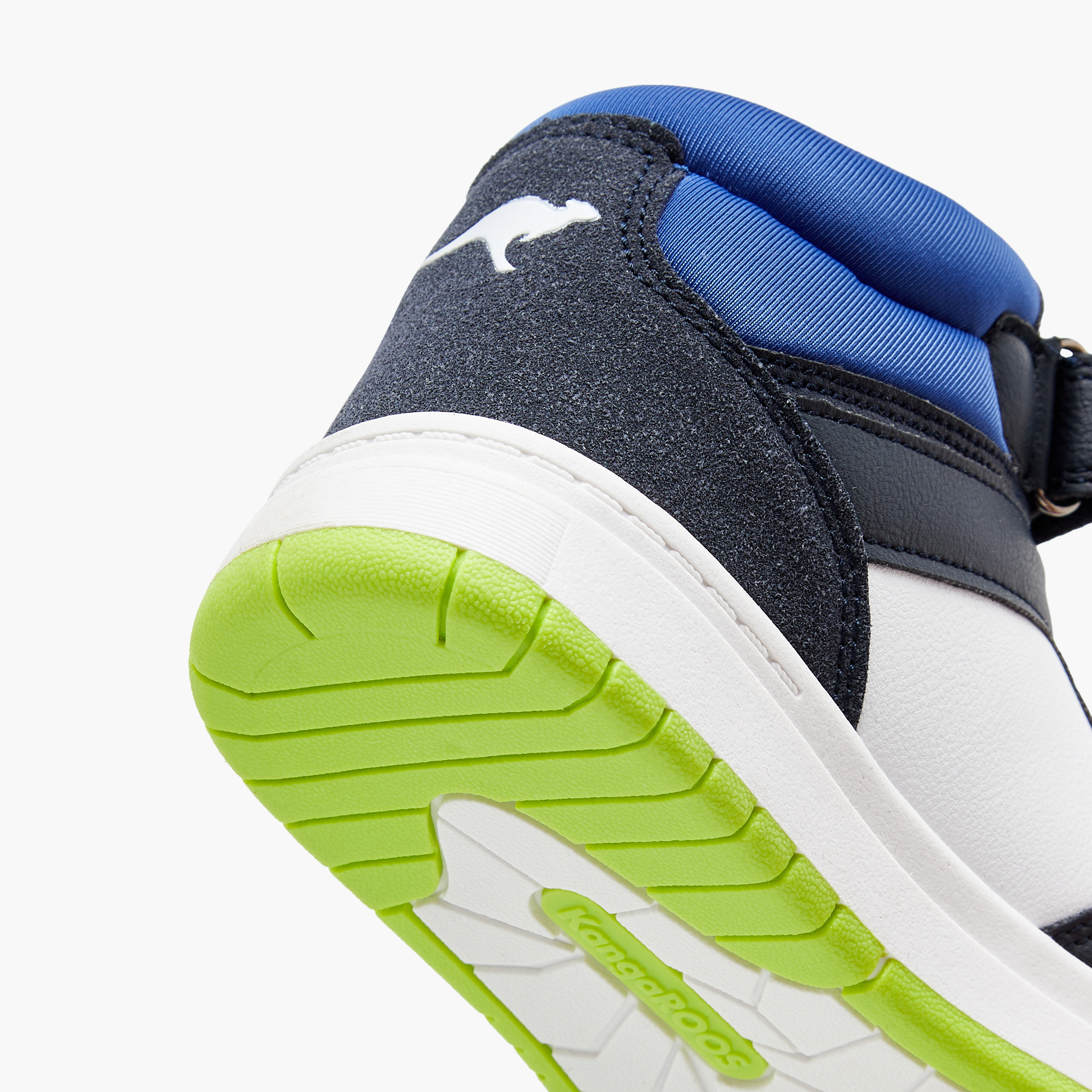 KangaROOS Boys' Colourblock High Top Sneakers with Hook and Loop Closure-boys-shoes-sneakers-image-5