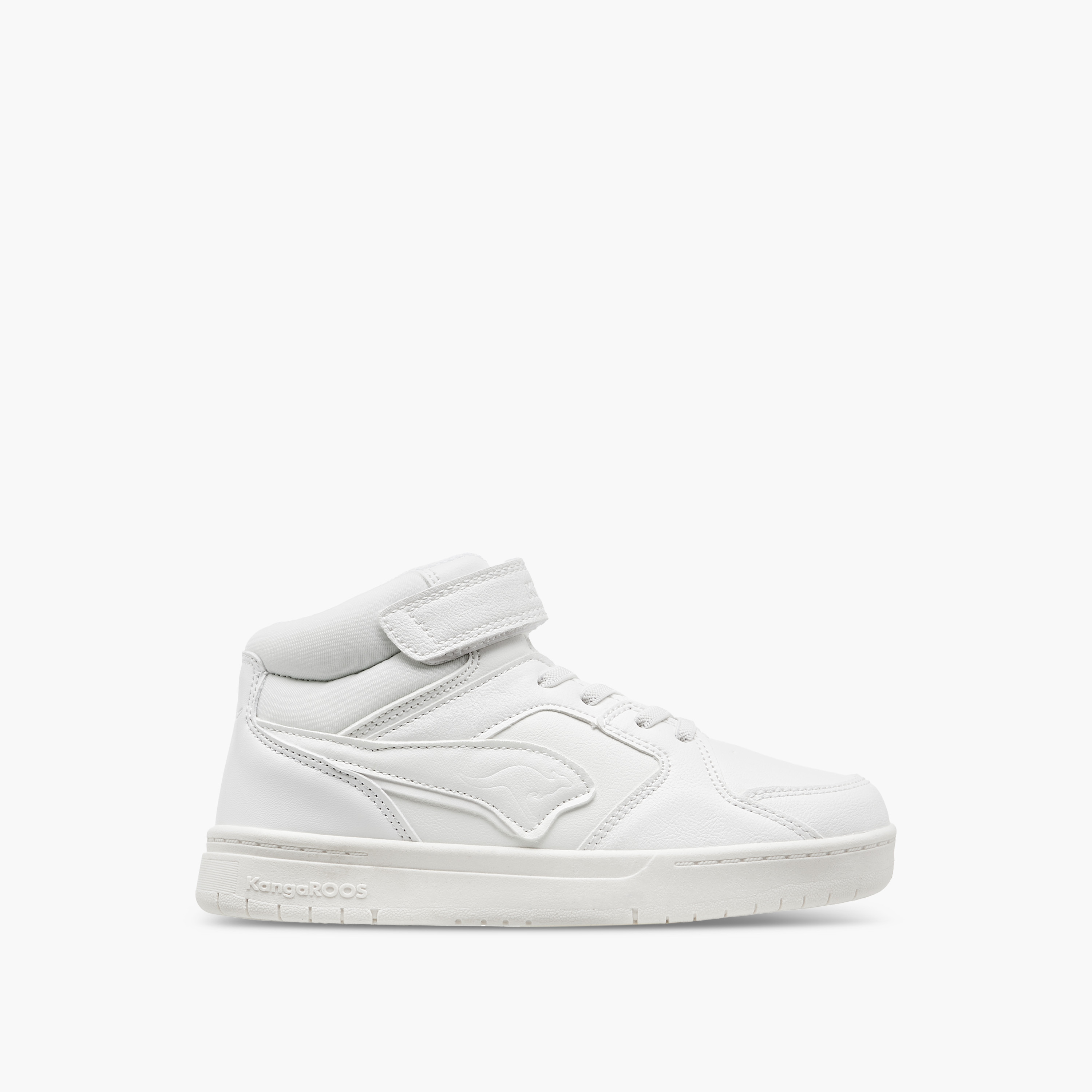 KangaROOS Boys' Panelled High Top Sneakers with Hook and Loop Closure-boys-shoes-sneakers-image-3