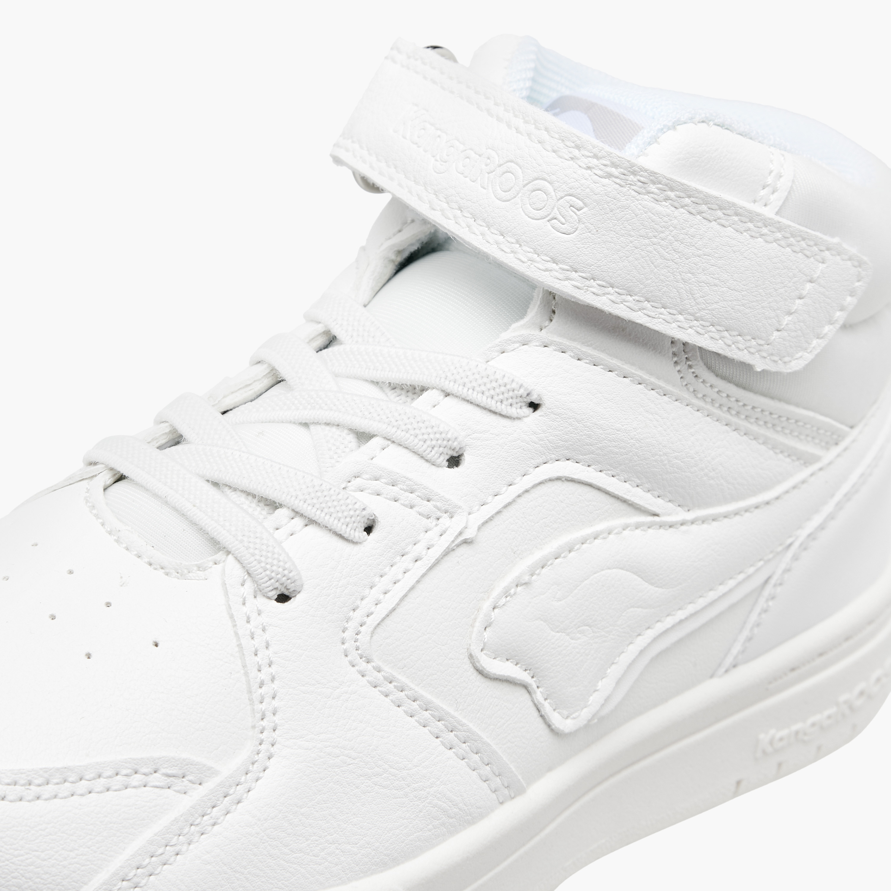 KangaROOS Boys' Panelled High Top Sneakers with Hook and Loop Closure-boys-shoes-sneakers-image-4