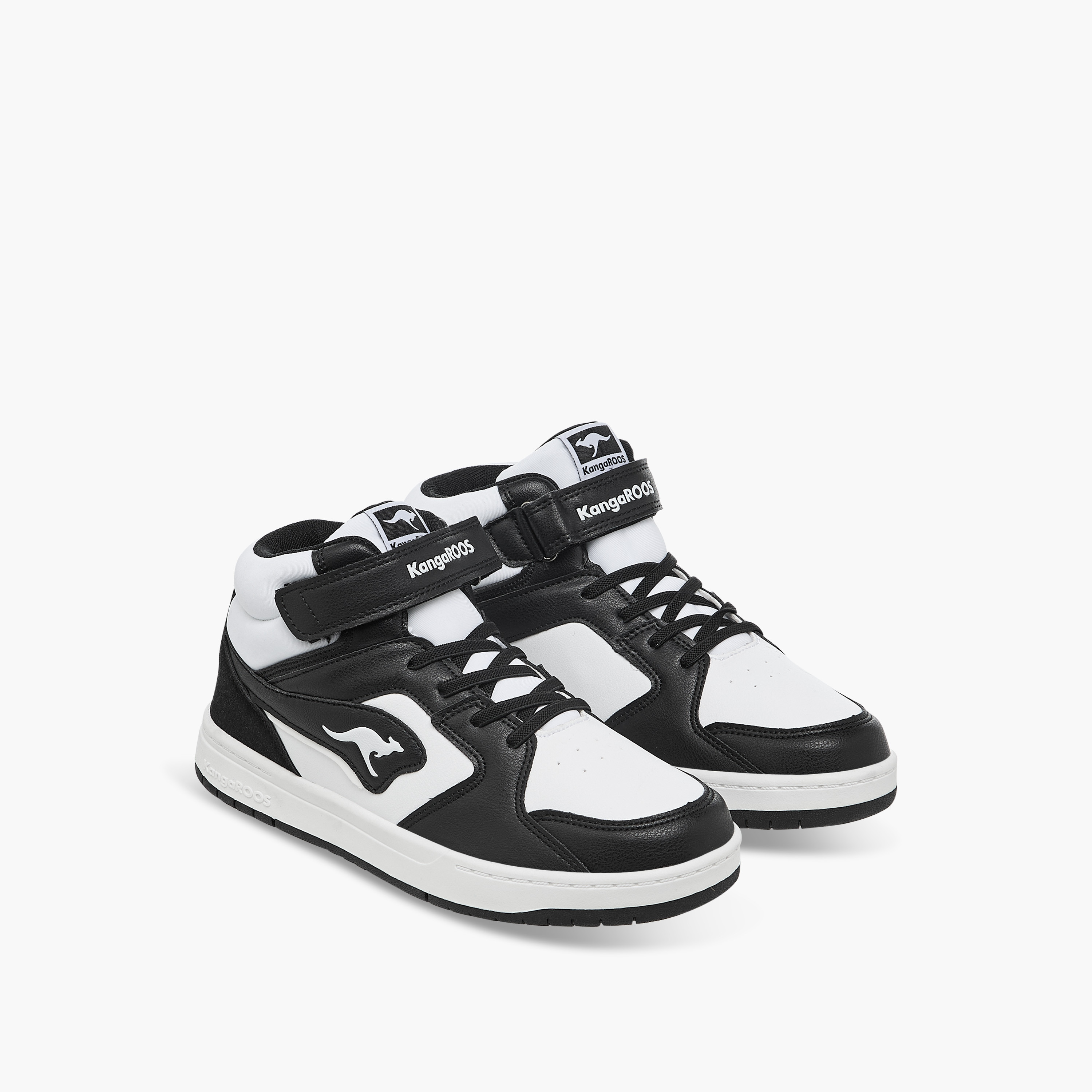 KangaROOS Women's Colourblock High Top Sneakers with Hook and Loop Closure-women-shoes-sneakers-image-1