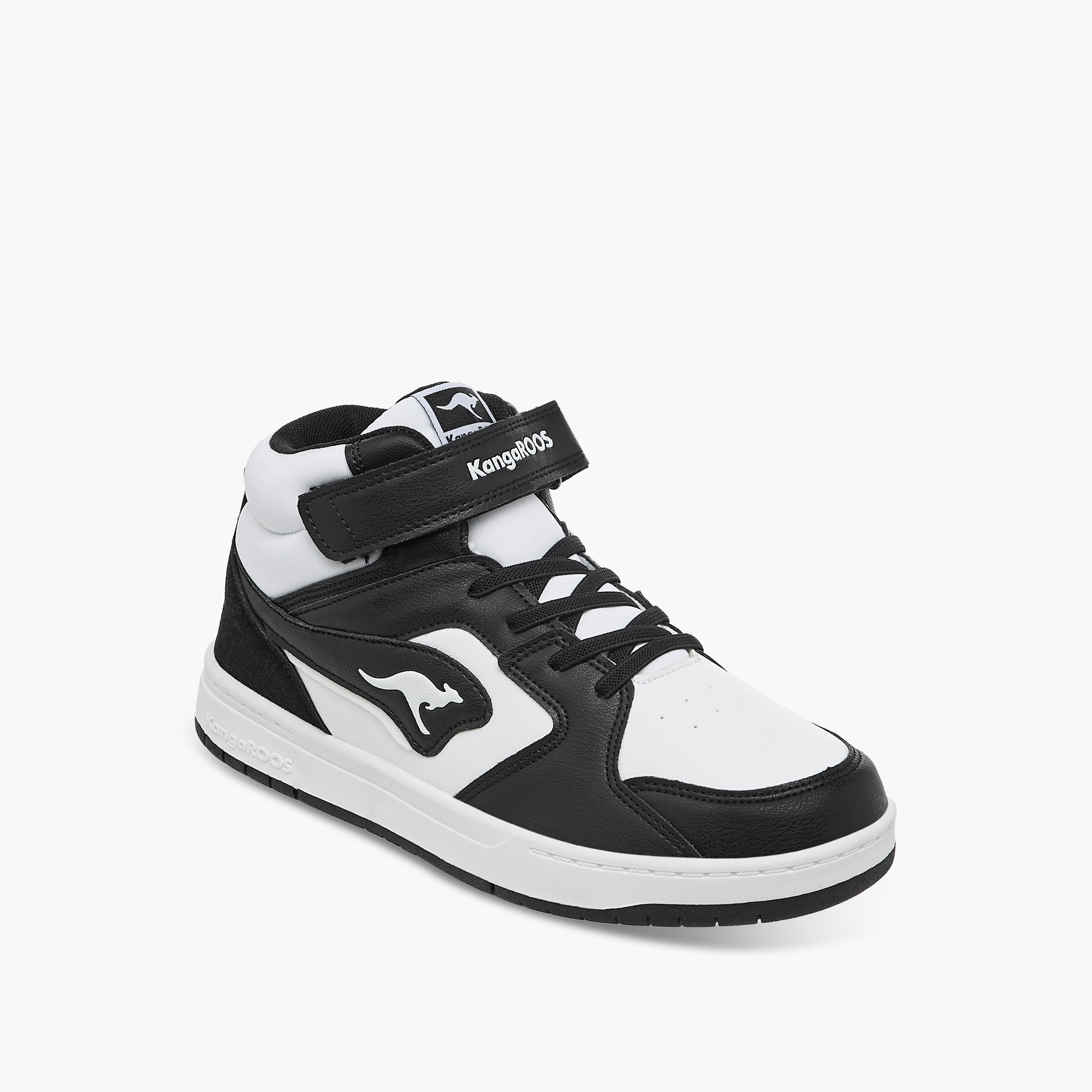 KangaROOS Women's Colourblock High Top Sneakers with Hook and Loop Closure-women-shoes-sneakers-image-2